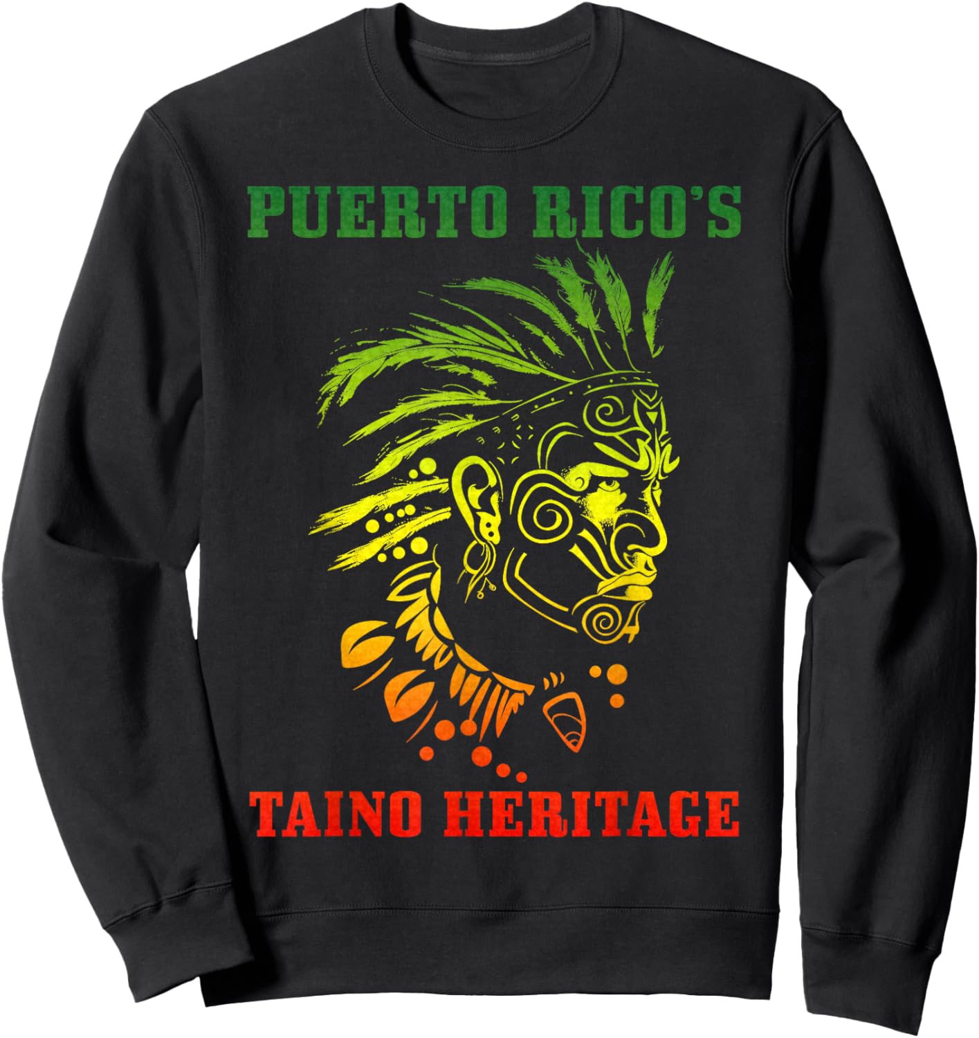 Taino Warrior Boriken Sweatshirt - Sweatshirt | Black
