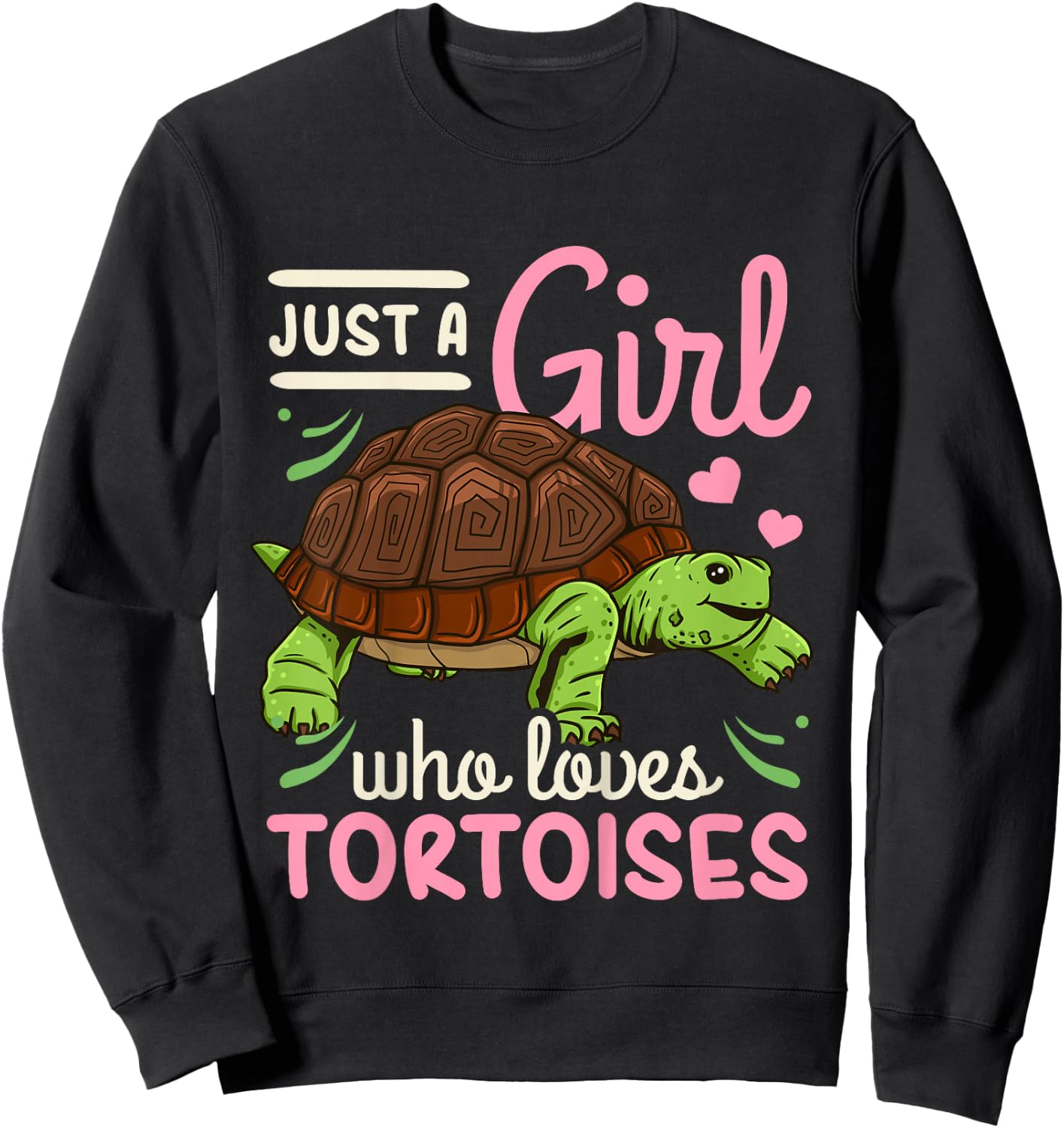 Kids Tortoise Just A Girl Who Loves Tortoises Sweatshirt - Sweatshirt | Black