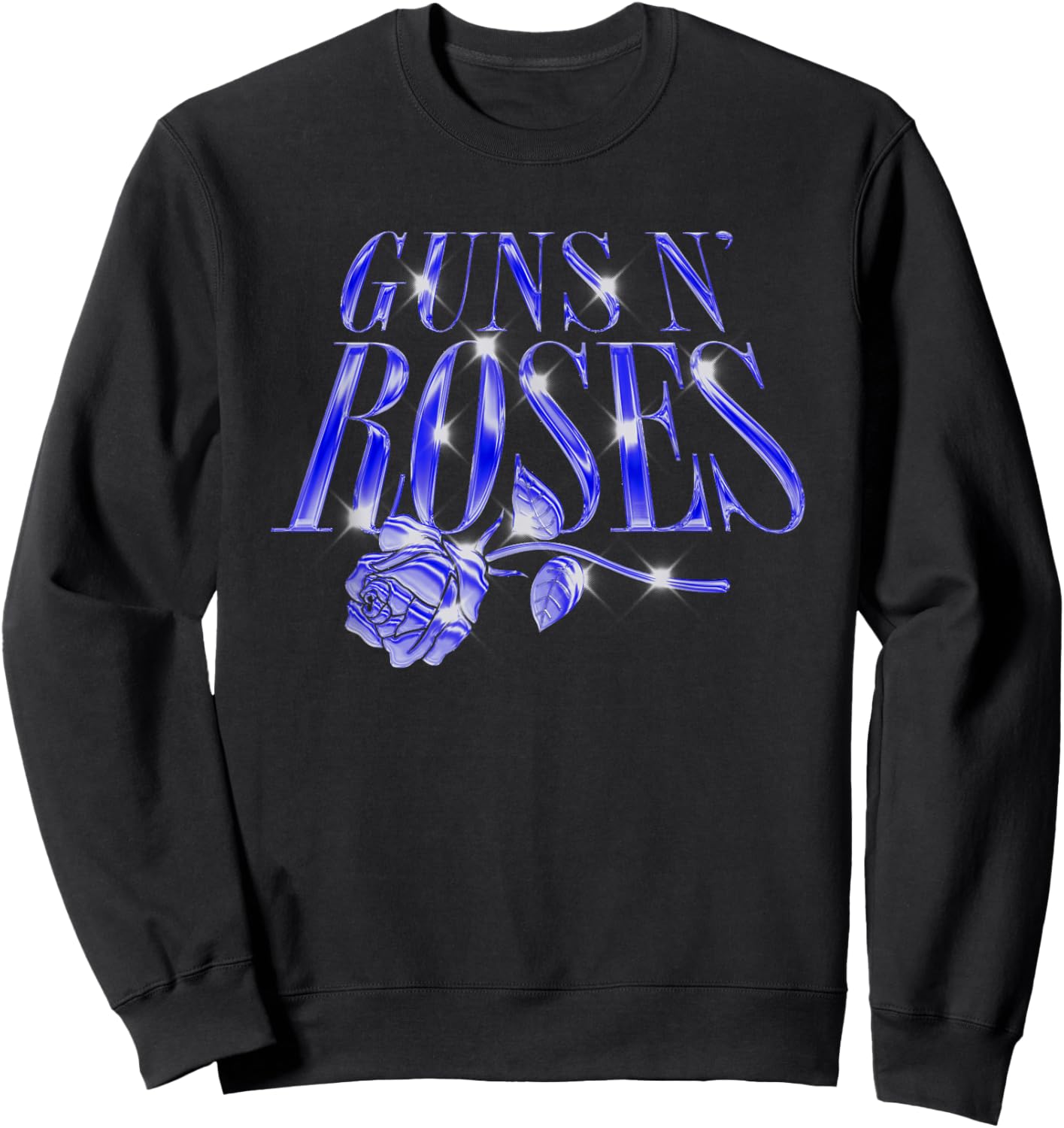 Official Guns N' Roses Chrome Logo Sweatshirt - Sweatshirt | Black