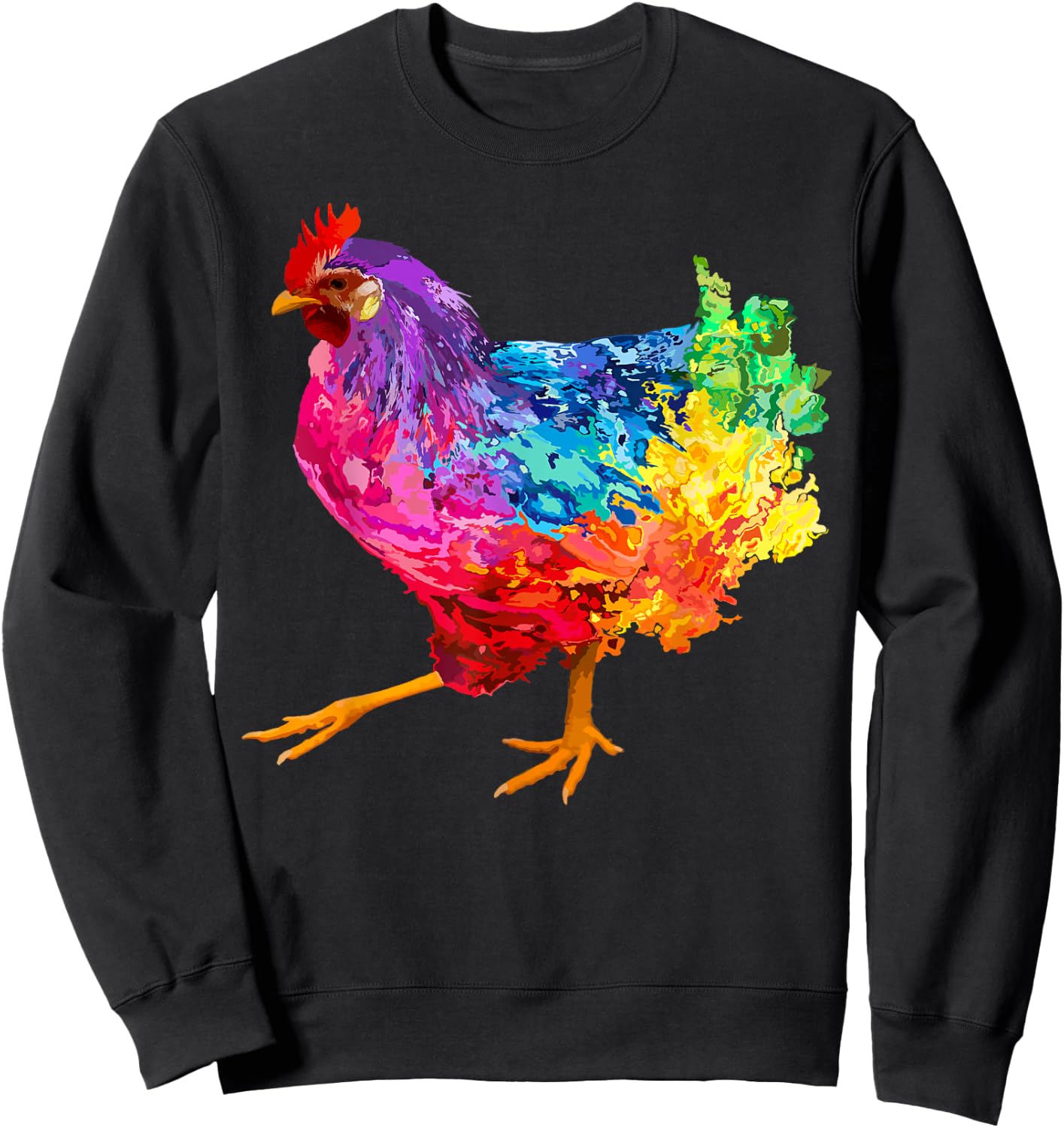 Chicken Lover Gifts Chicken Colorful Cool Hen Sweatshirt - Sweatshirt | Black