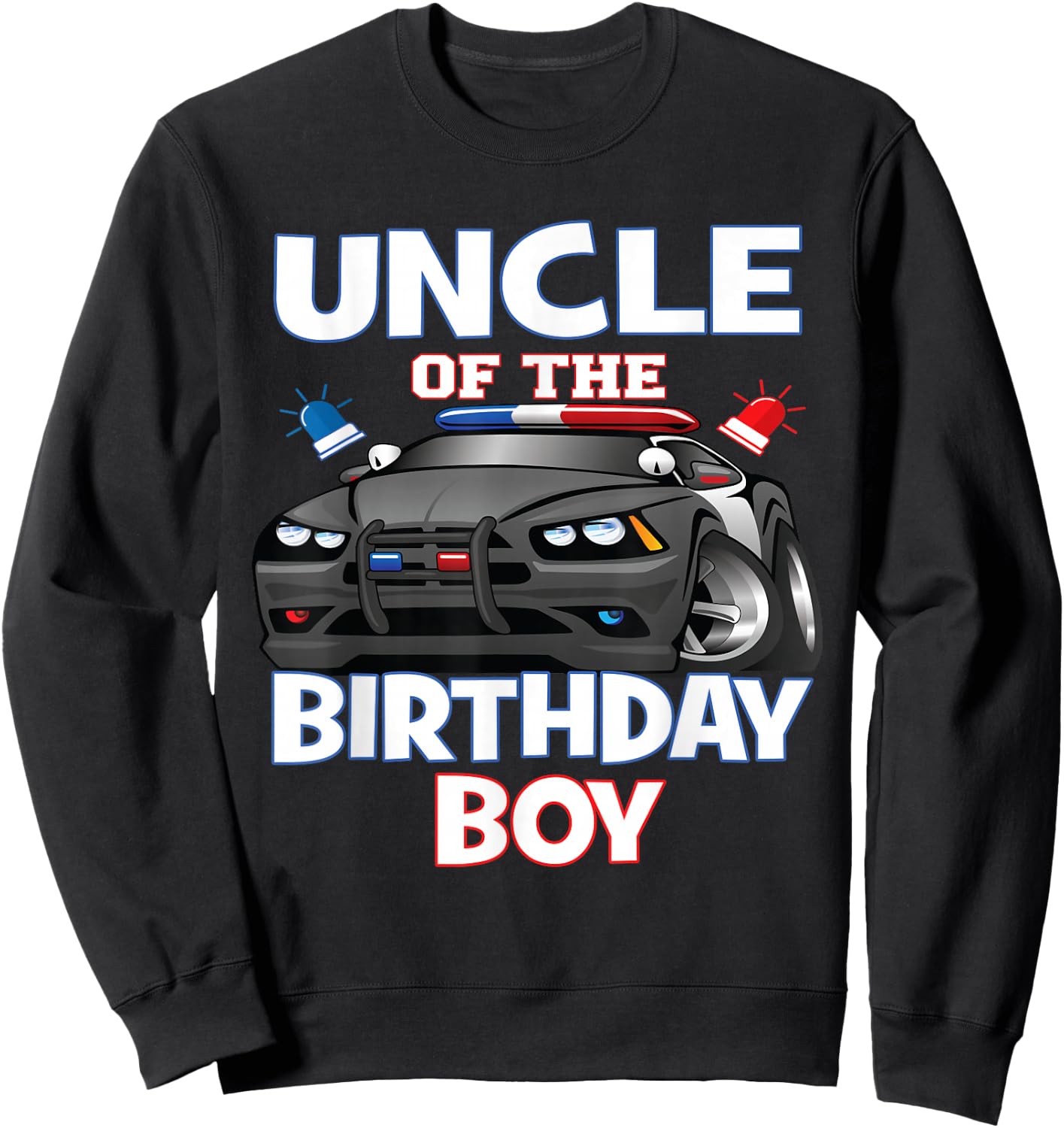 Uncle Of The Birthday Boy Policeman Officer Party Sweatshirt - Sweatshirt | Black