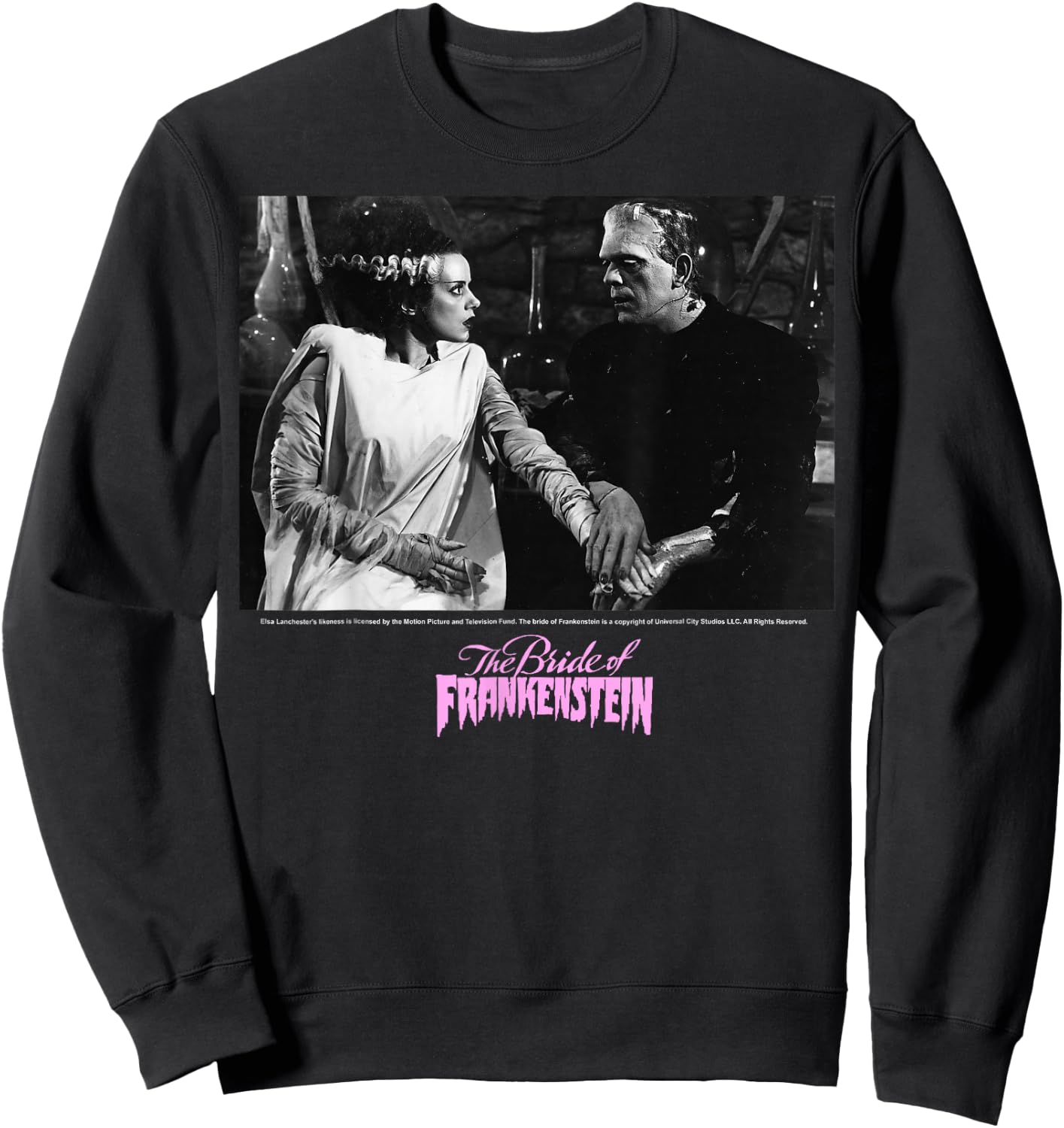 Universal Monsters The Bride Of Frankenstein Portrait Sweatshirt - Sweatshirt | Black