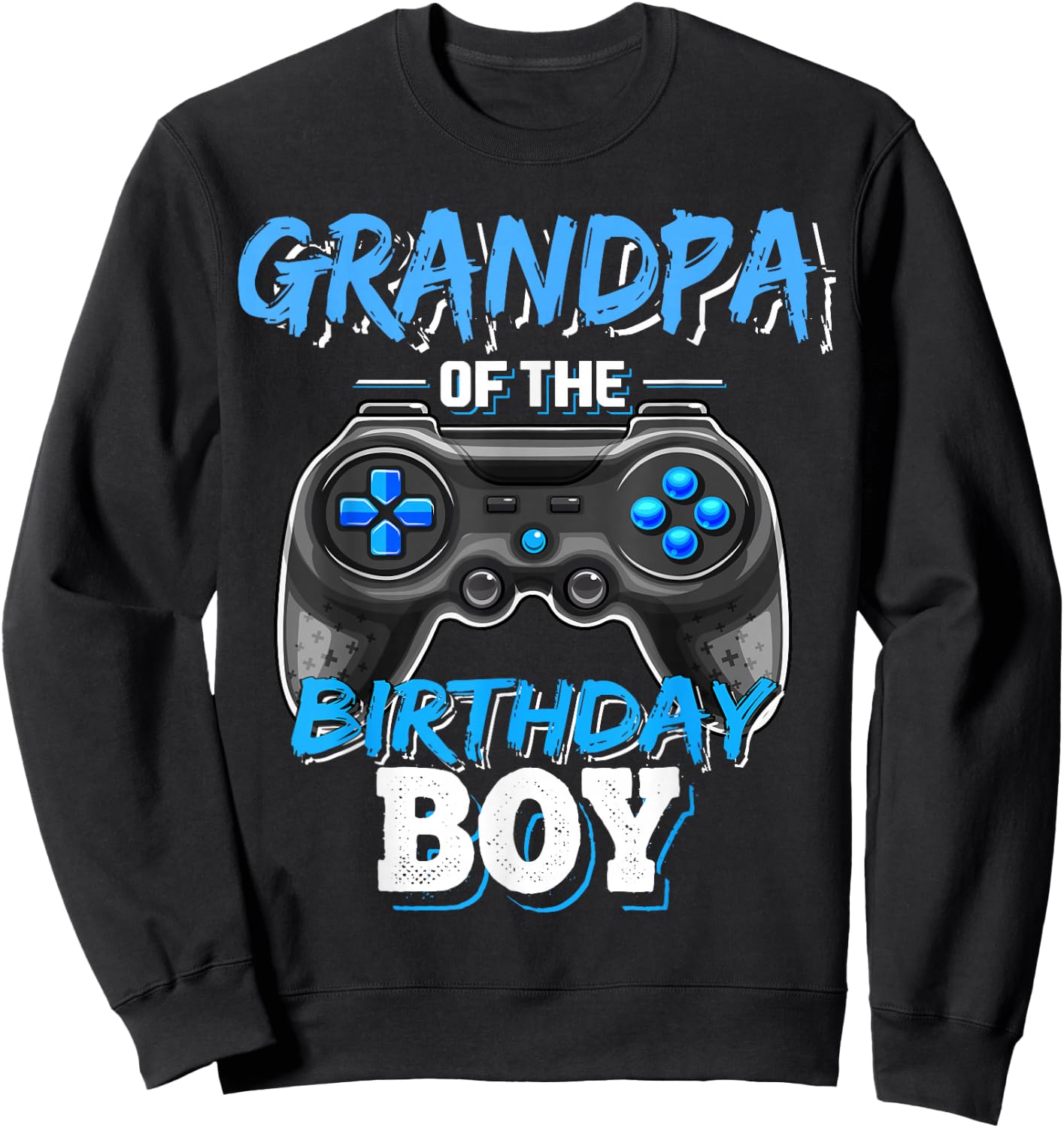 Grandpa of the Birthday Boy Matching Video Game Birthday Sweatshirt - Sweatshirt | Black