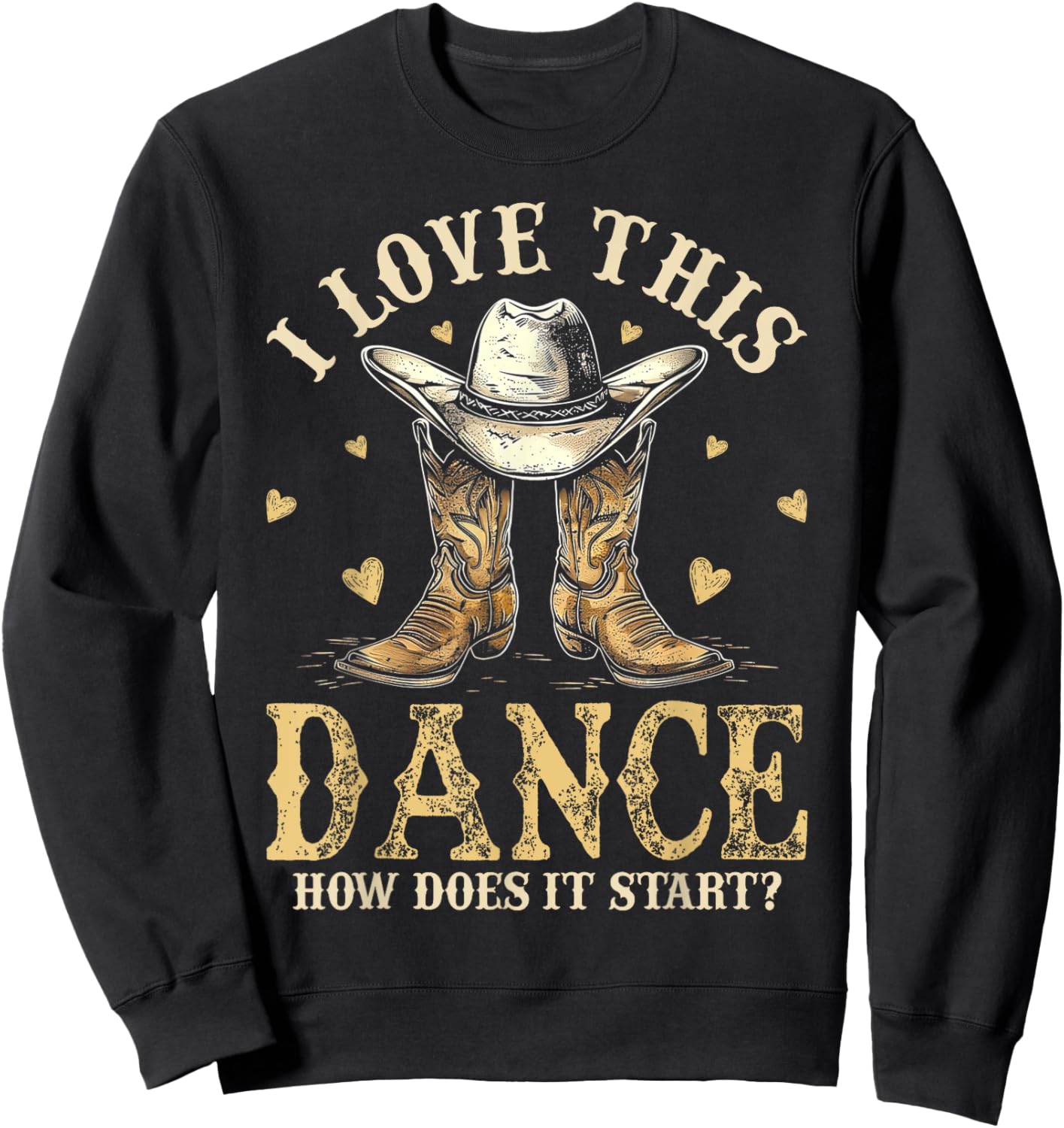 How Does This Dance Start Line Dancer Country Sweatshirt - Sweatshirt | Black