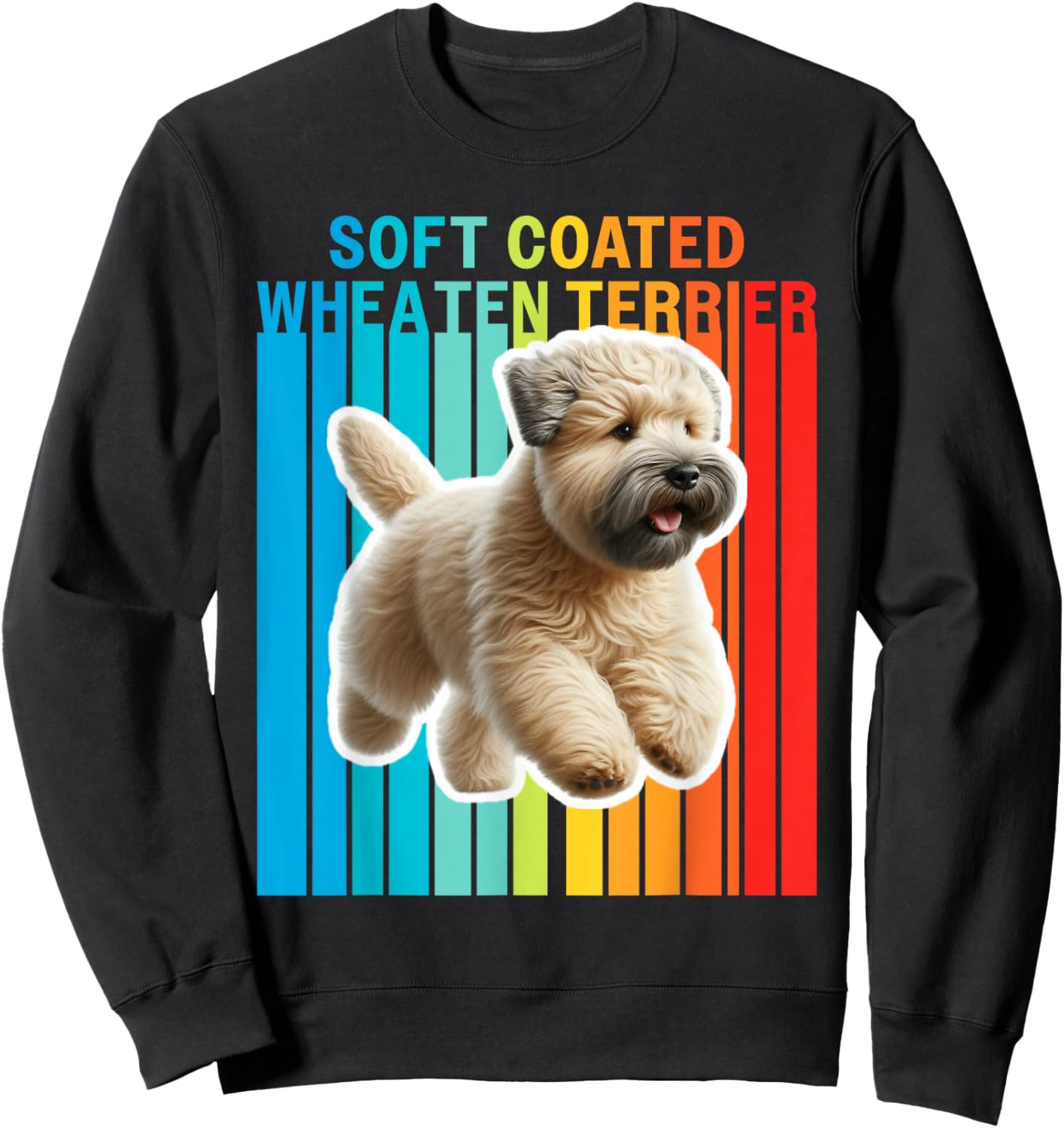 Colorful Soft Coated Wheaten Terrier Sweatshirt - Sweatshirt | Black