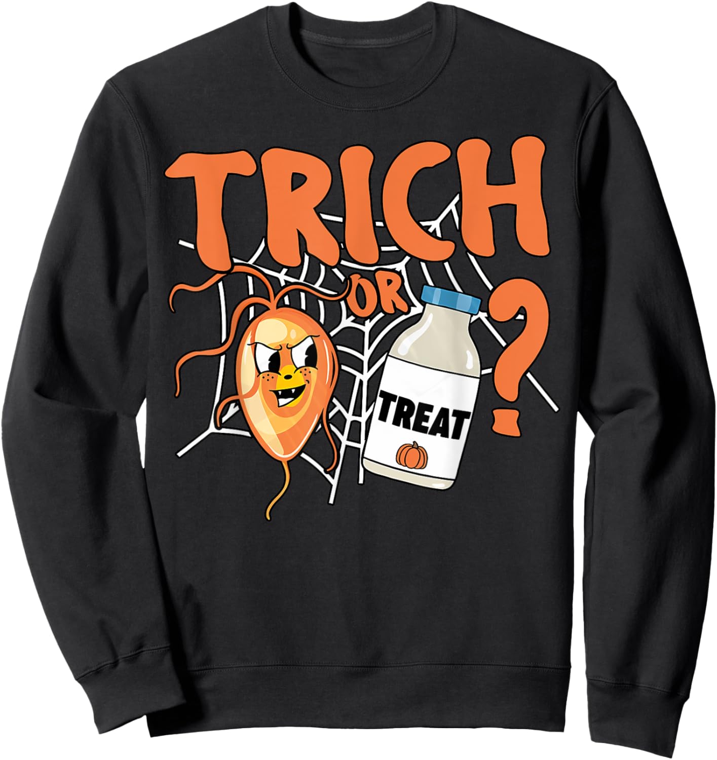 Halloween Medical Lab Science Microbiology Scientist Teacher Men Women Sweatshirt - Sweatshirt | Black