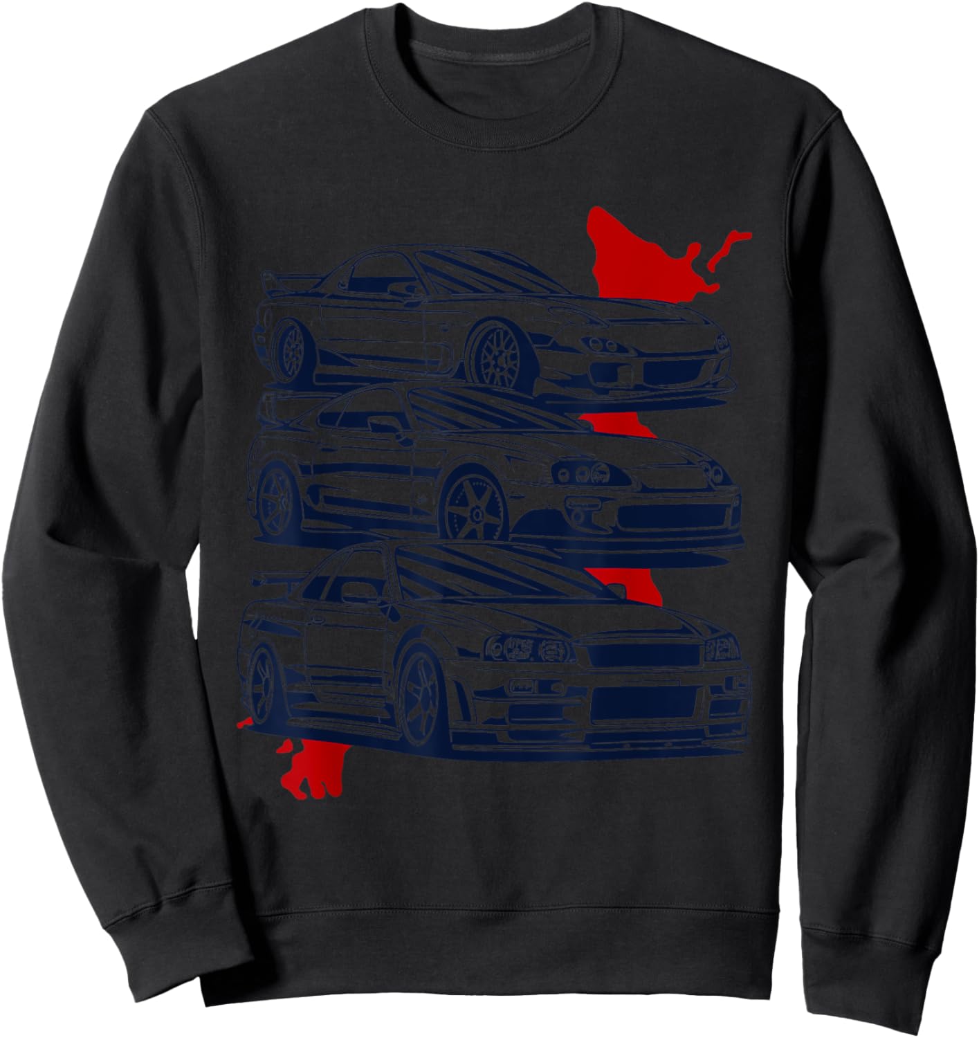 Skyline G T R R33 R34 R32 R35 Japanese Supra JDM Car R X 7 Sweatshirt - Sweatshirt | Black