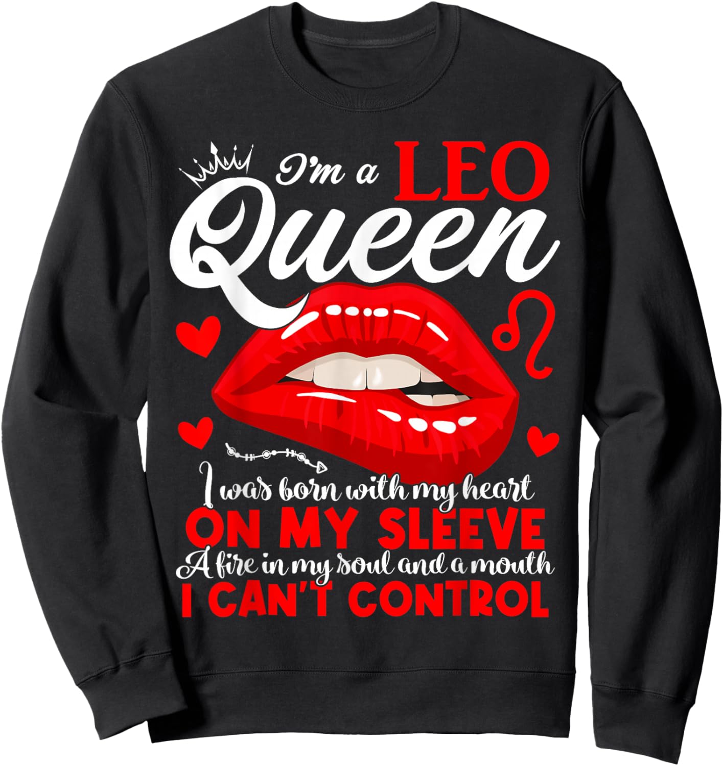 Leo Queen I'm Stronger July August Birthday Leo Zodiac Sign Sweatshirt - Sweatshirt | Black