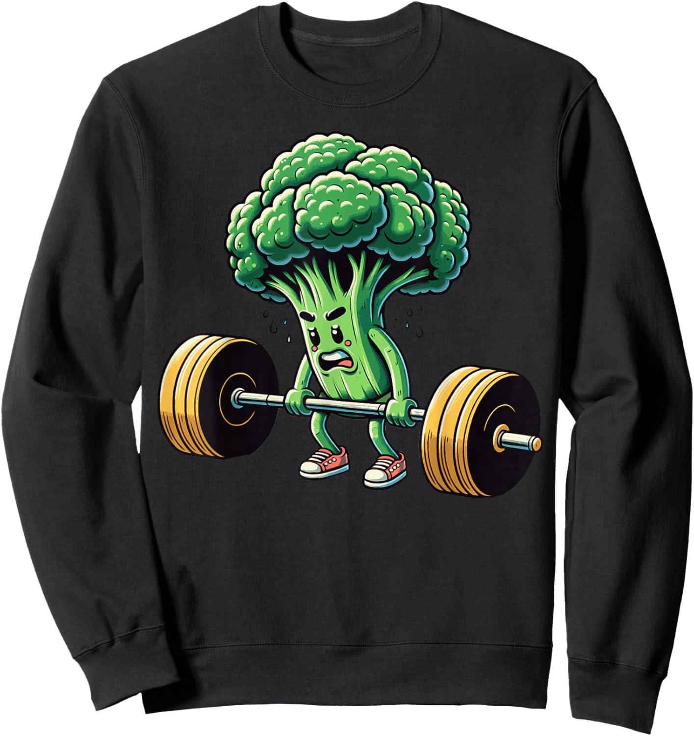 Deadlift Broccoli Gym Fitness Motivation Bodybuilding Sweatshirt - Sweatshirt | Black