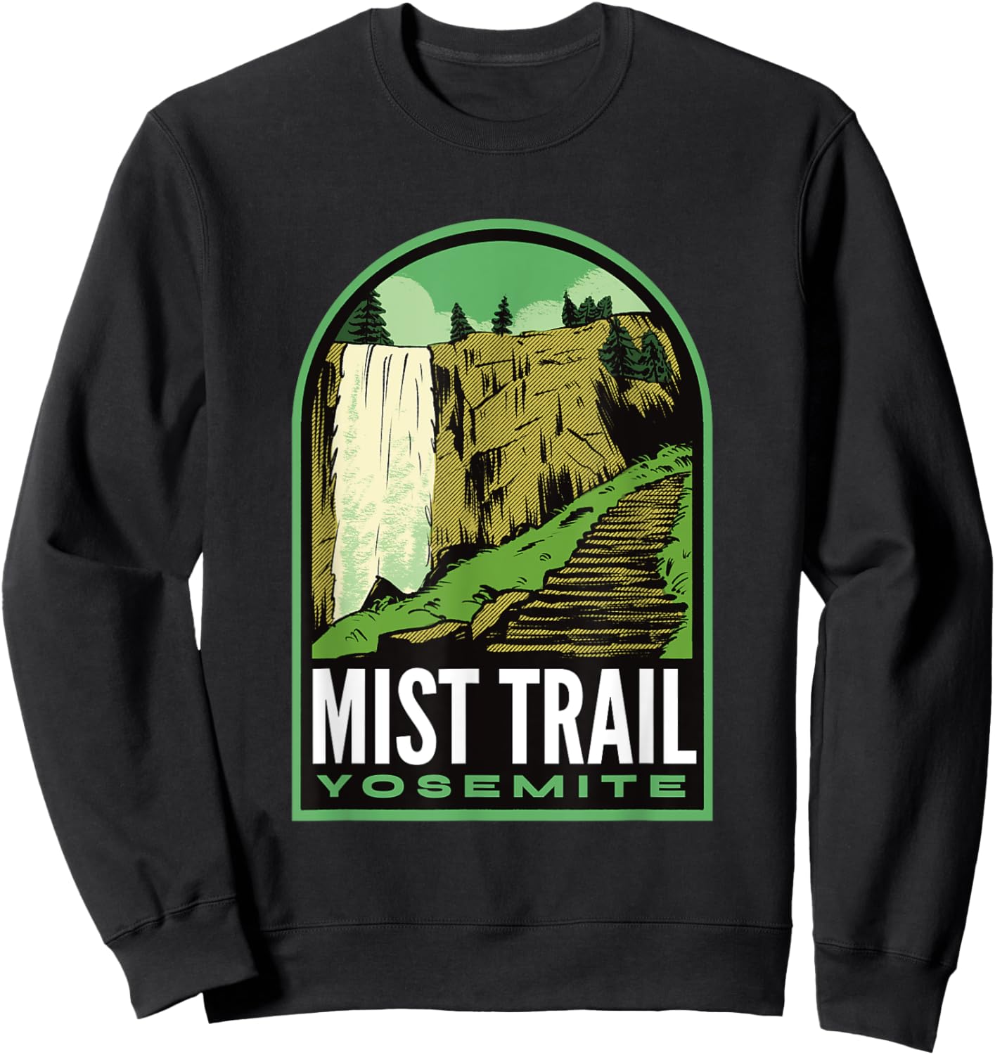 Mist Trail Yosemite California Sweatshirt - Sweatshirt | Black