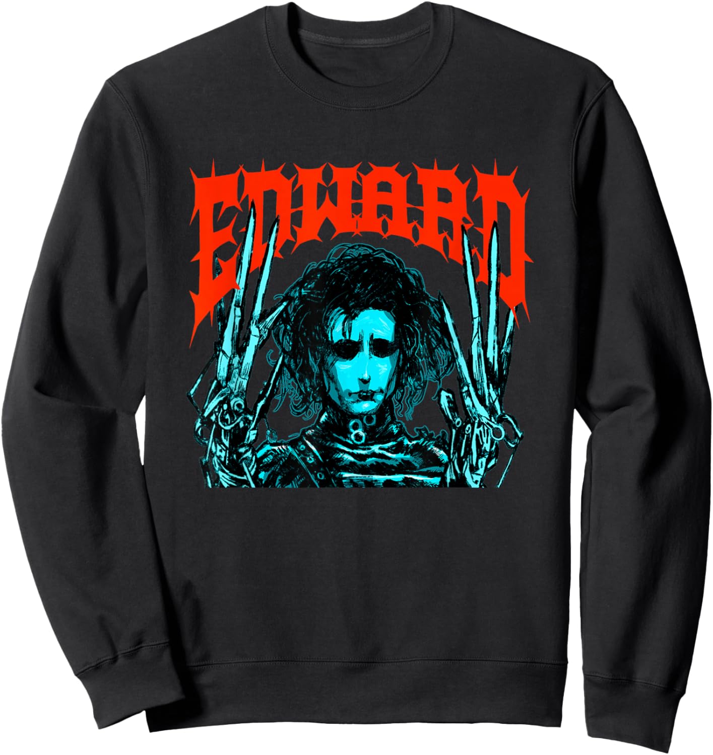Edward Scissorhands Vintage Gothic Edward Sweatshirt - Sweatshirt | Black