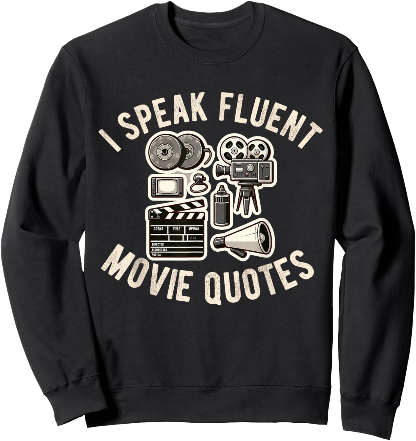 Movie Critic Cinema Film Fan Lover Funny Reviewer Director Sweatshirt - Sweatshirt | Black