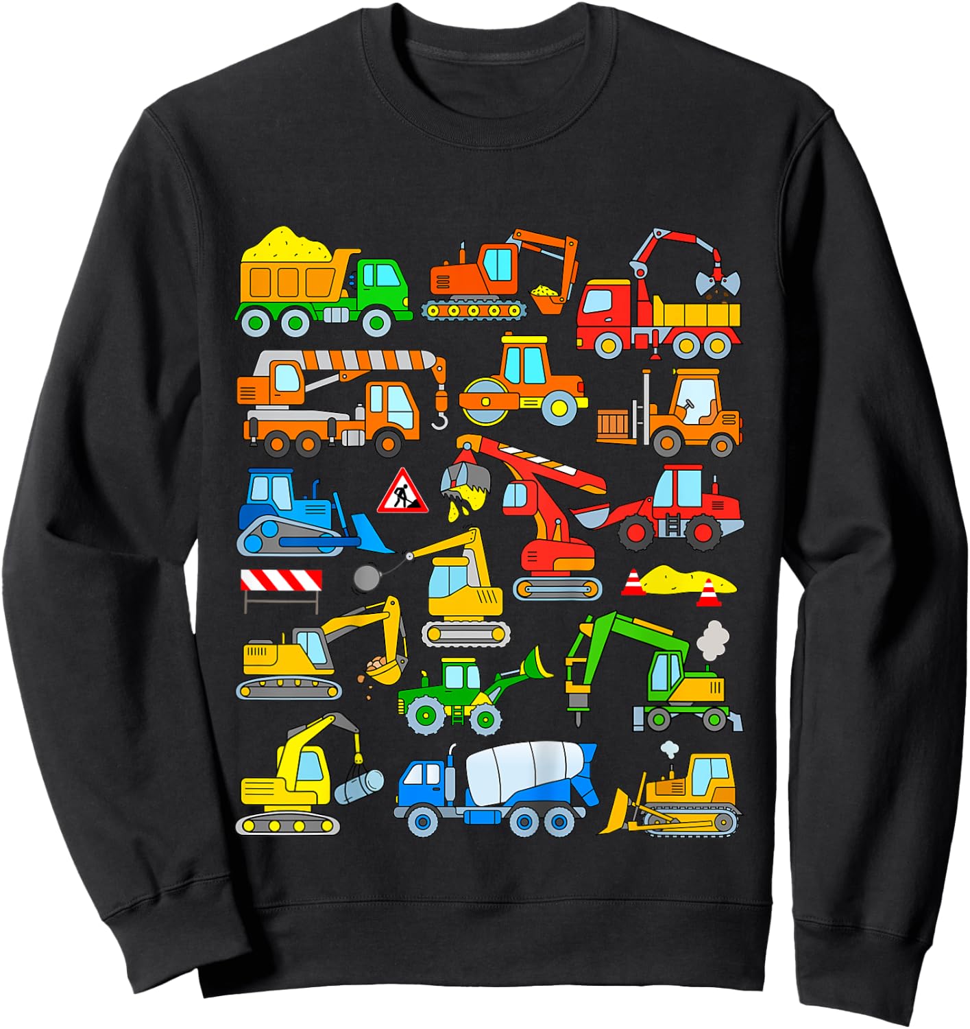 Kids Diggers Excavators Toddler Boys Sweatshirt - Sweatshirt | Black