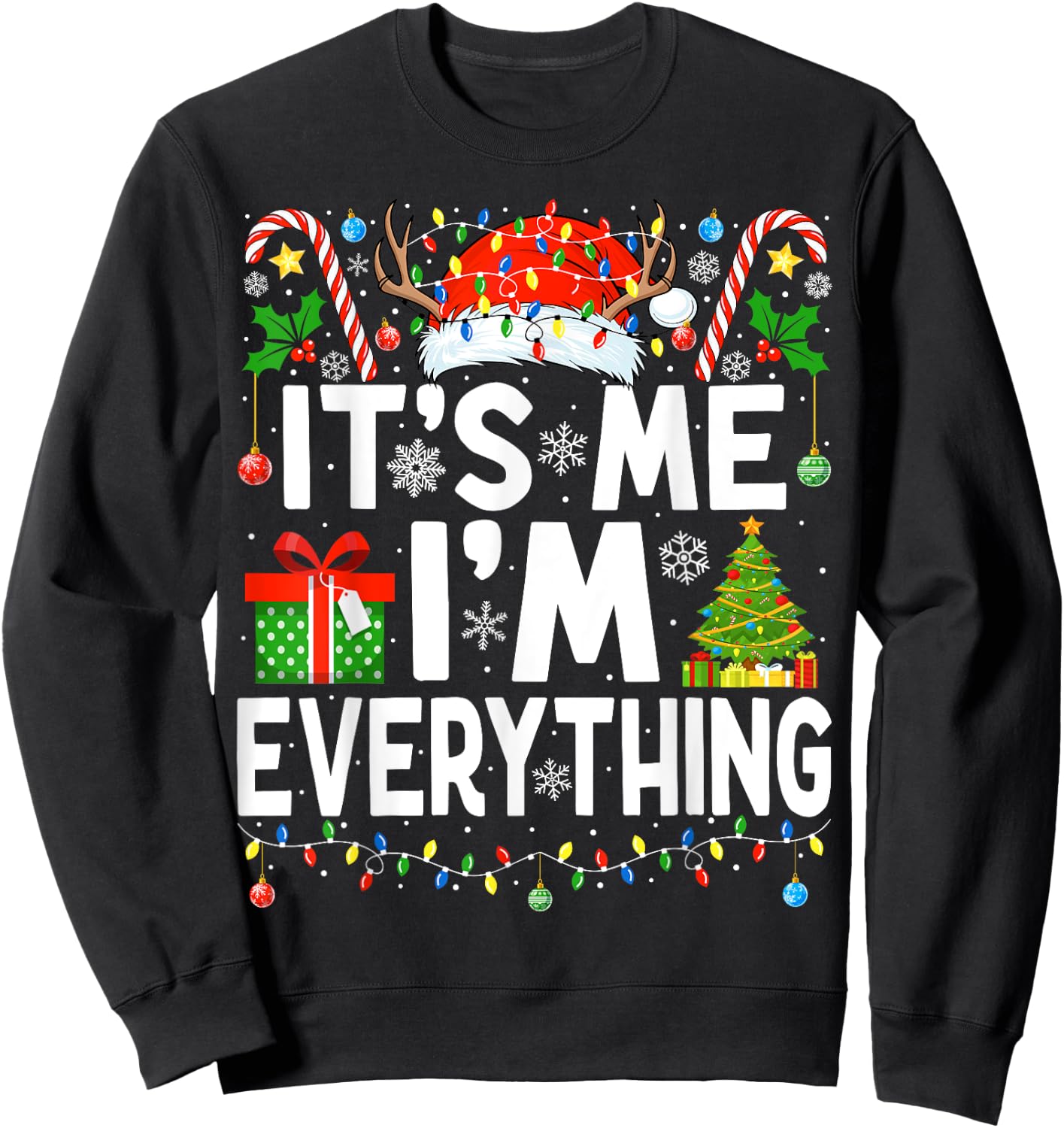 Have Everything I Want for Christmas Couple Pajama Couples Sweatshirt - Sweatshirt | Black