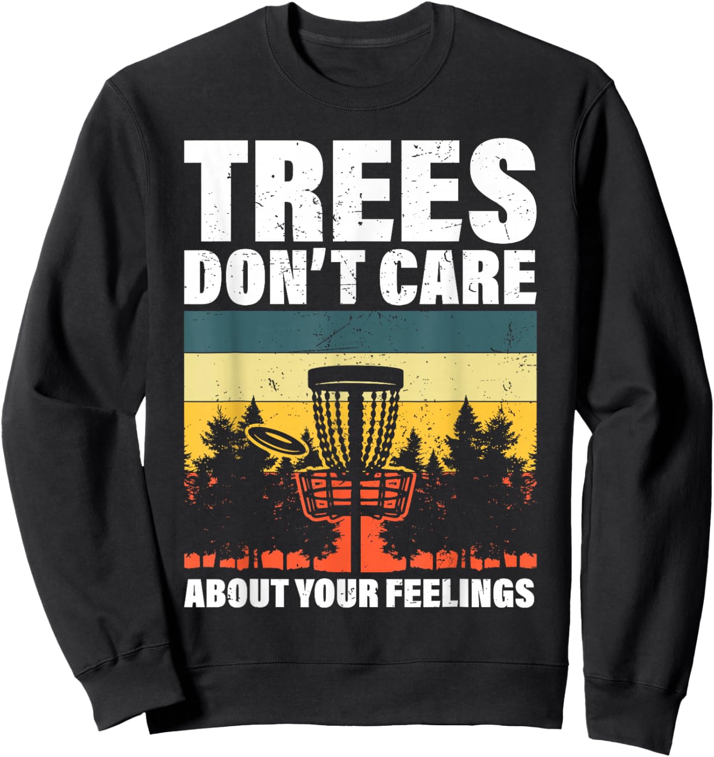 Disc Golf Design Art Women Kids Disc Golf Player Sweatshirt - Sweatshirt | Black