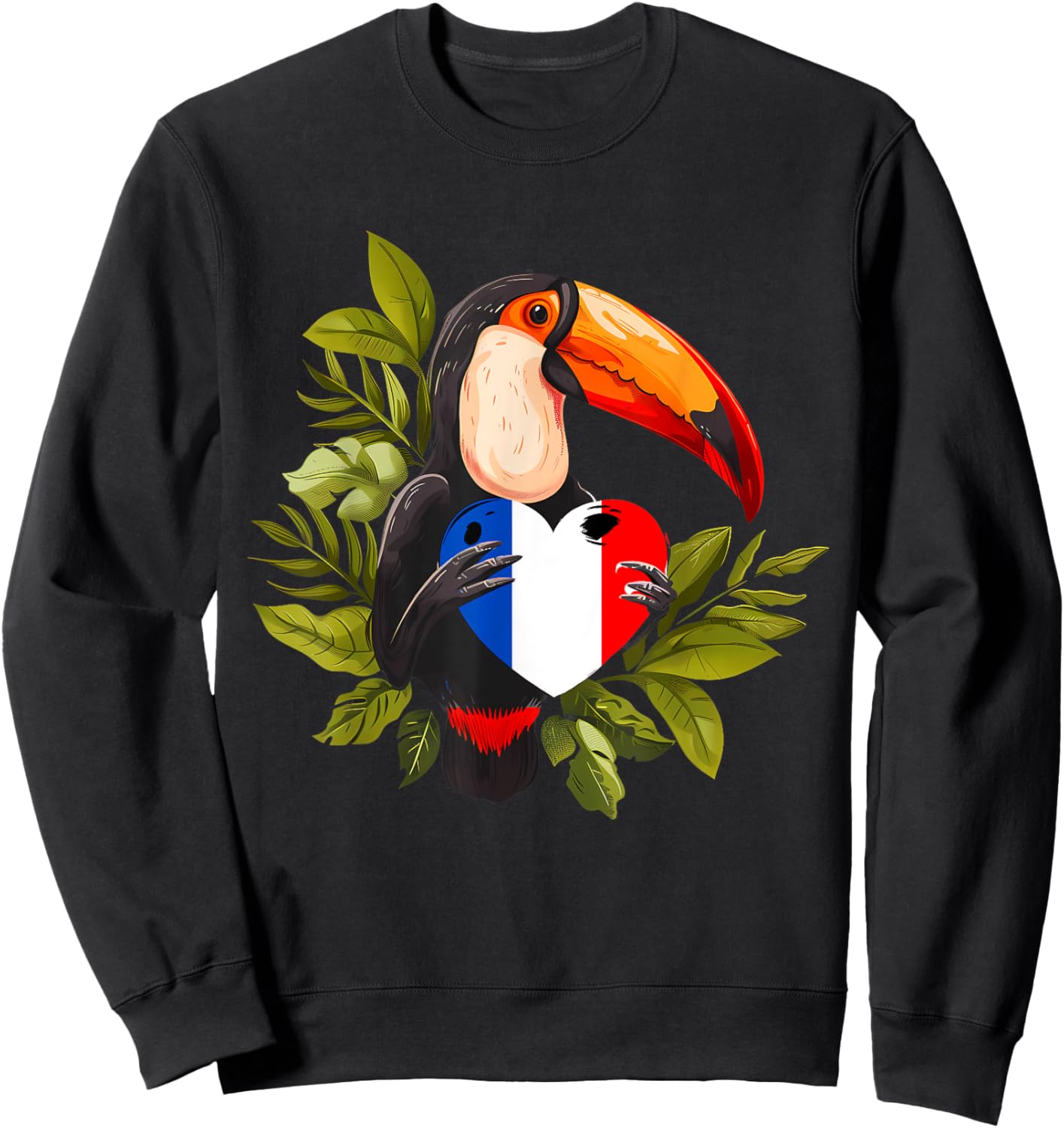 Drapeau français Toucan Racines françaises Fierté française France Sweatshirt - Sweatshirt | Black