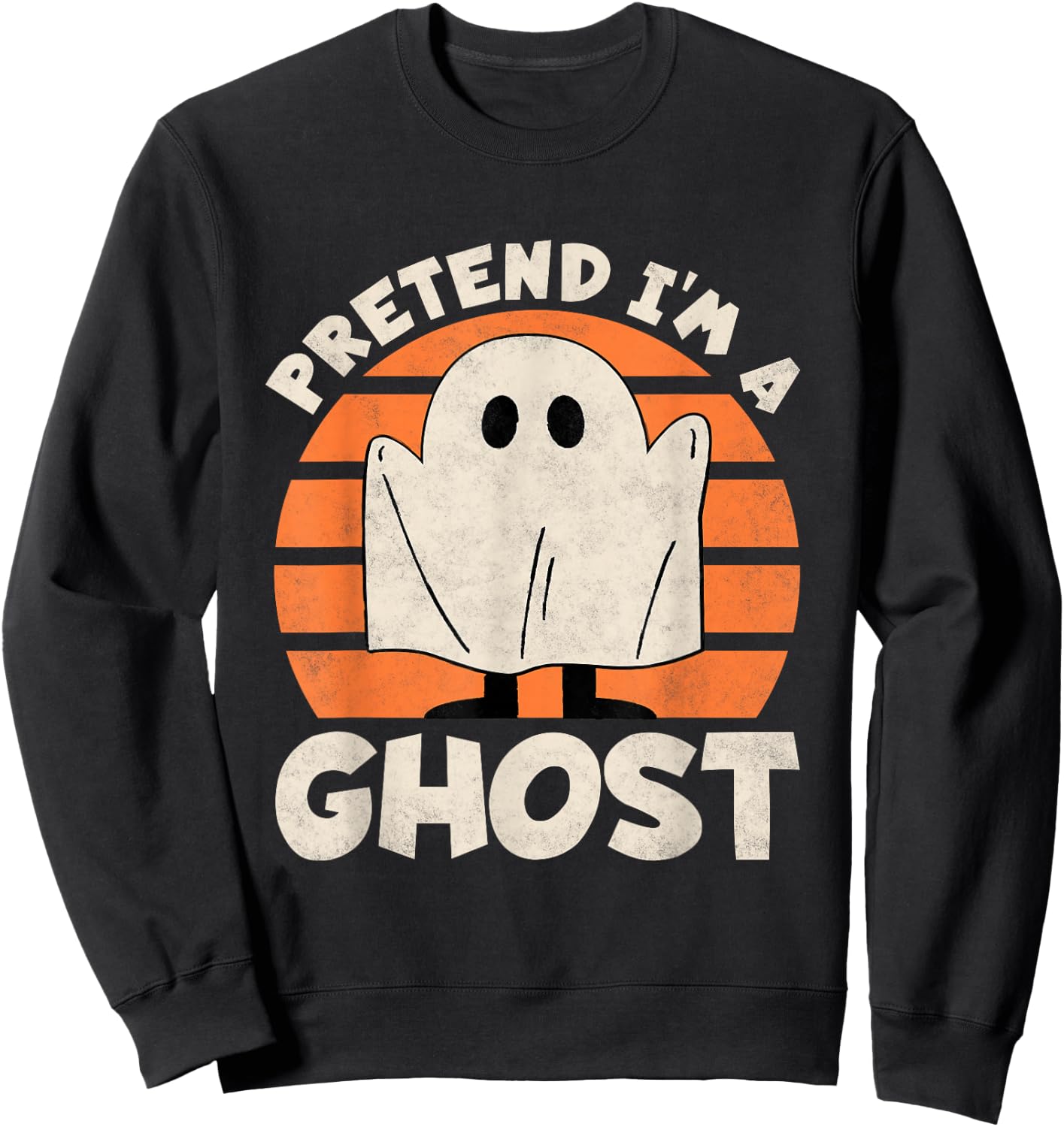 Pretend I'm A Ghost, Kids Halloween Sweatshirt - Sweatshirt | Black