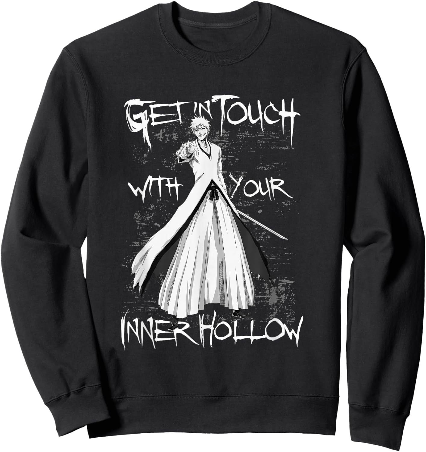 Bleach Get in Touch with Your Inner Hollow Anime Sweatshirt - Sweatshirt | Black