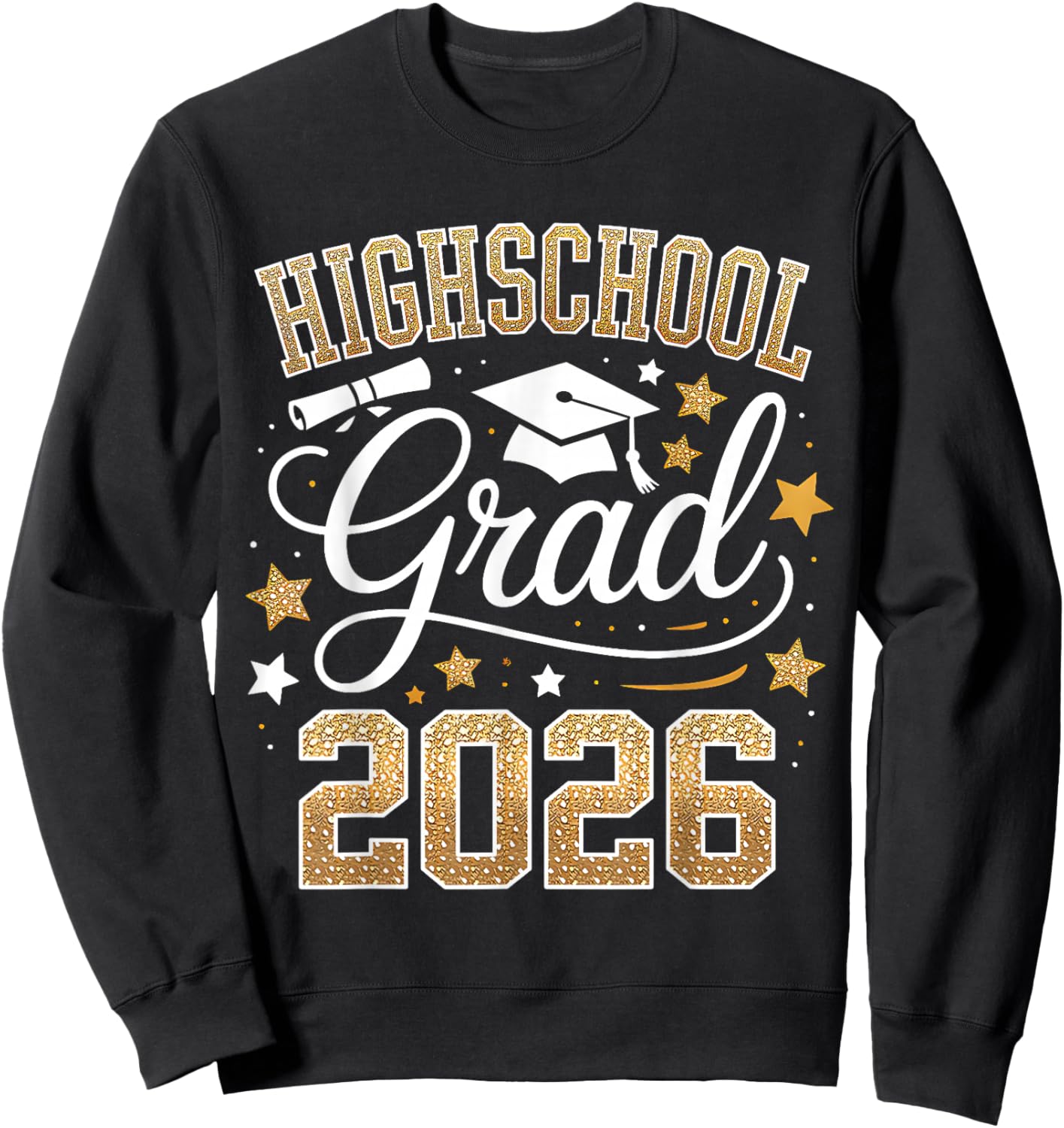 Highschool Grad Class of 2026 Senior Graduate Graduation 26 Sweatshirt - Sweatshirt | Black