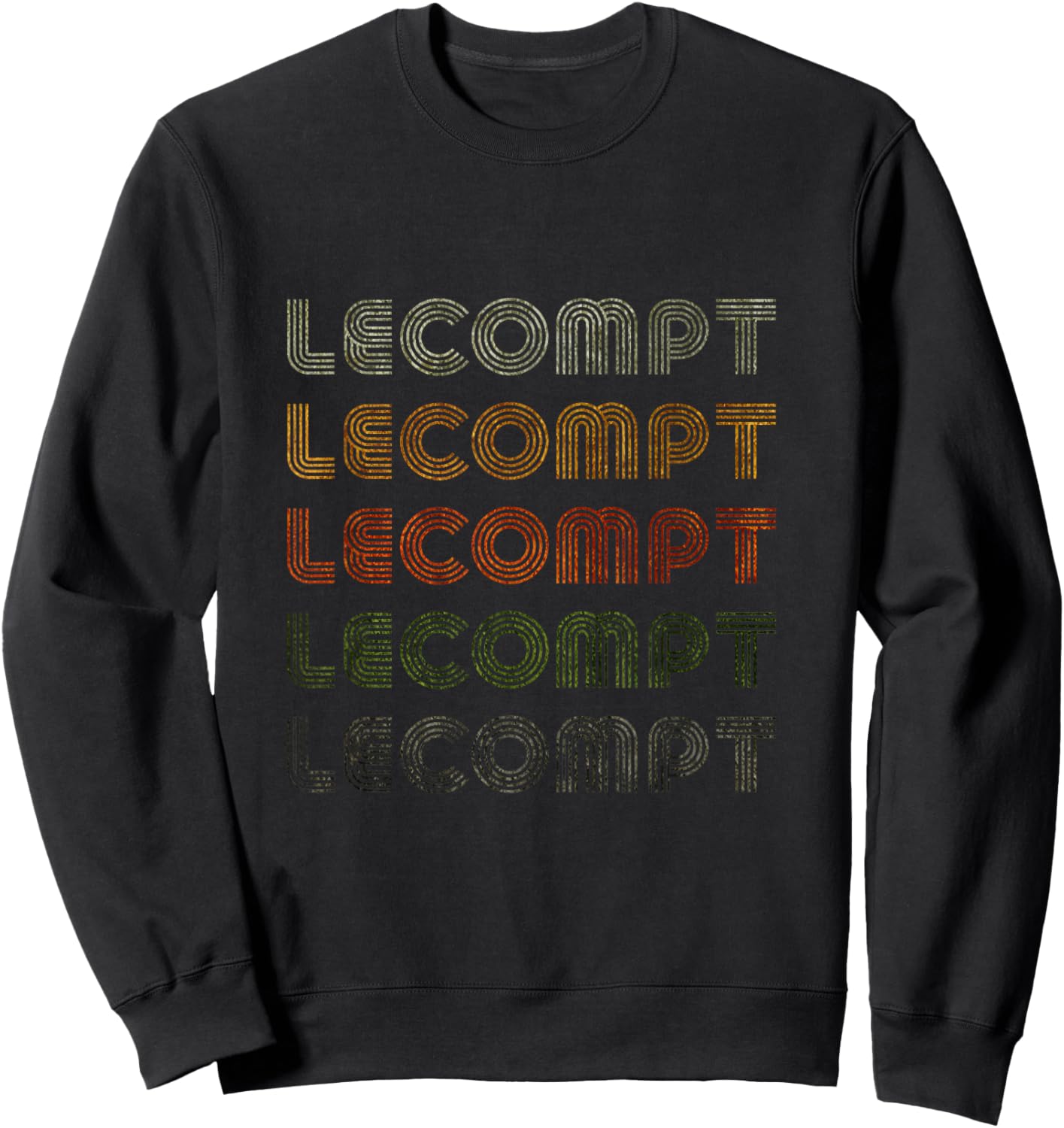 Love Heart Lecompt Grunge Vintage Style Black Lecompt Sweatshirt - Sweatshirt | Black