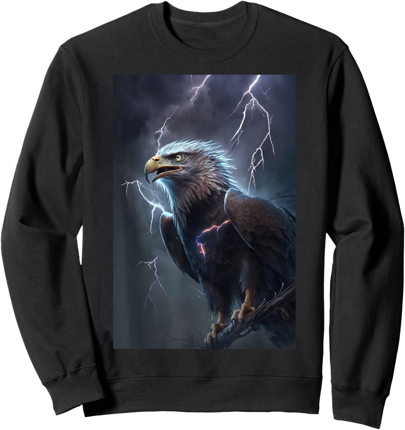 Eagle Lightning Thunder Sweatshirt - Sweatshirt | Black
