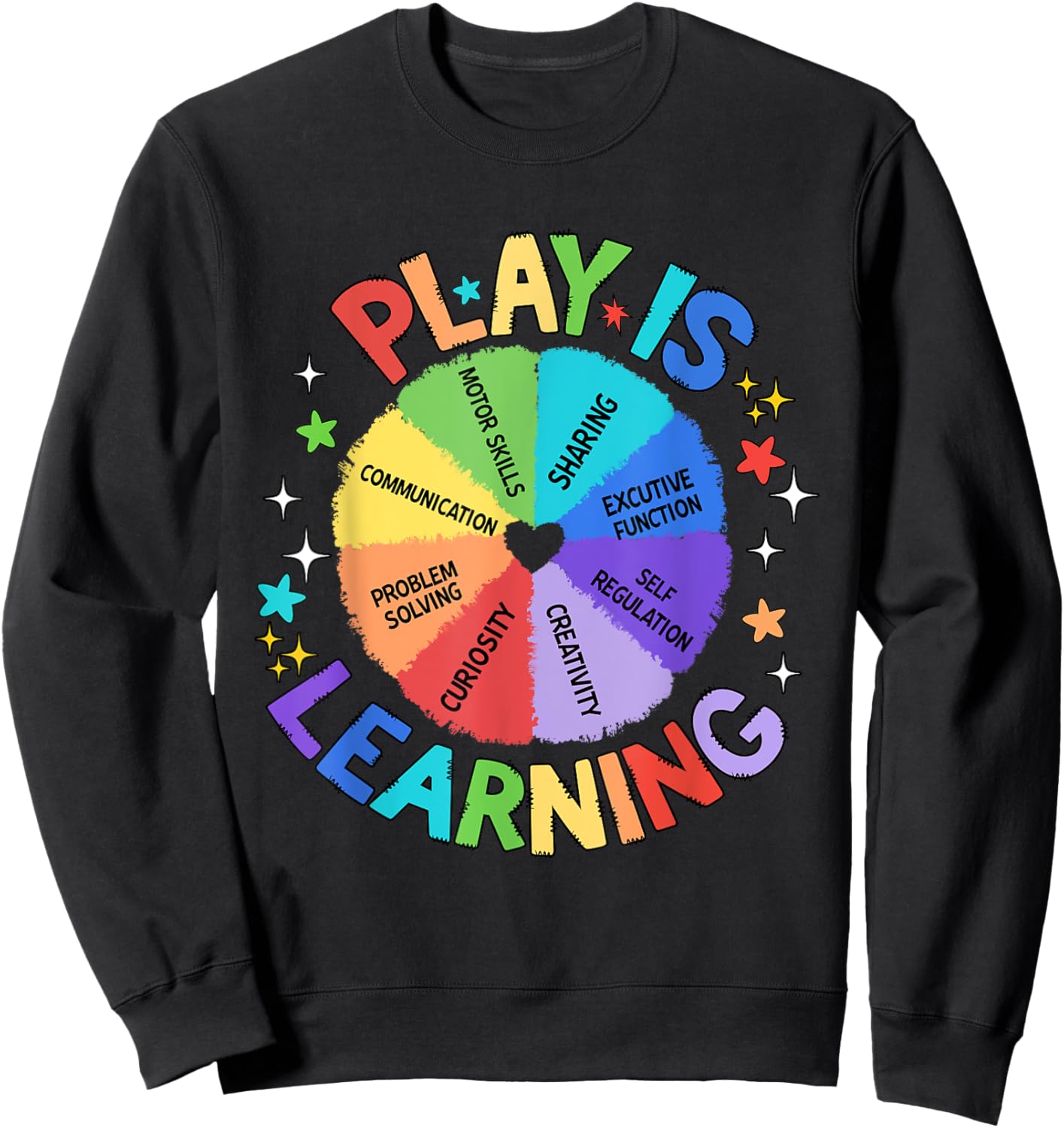 Play Is Learning Teacher Back To School First Day Of School Women Kids Sweatshirt - Sweatshirt | Black