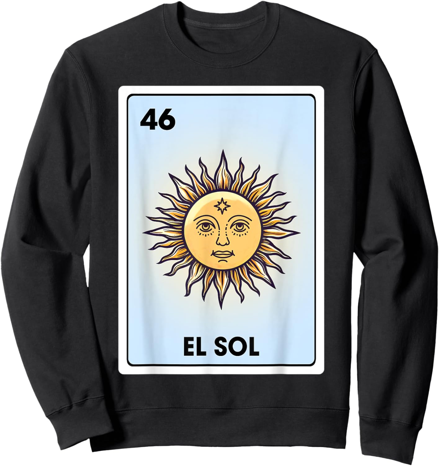 El Sol Mexican Sun Latina Chicana Chibi Bingo Card Sweatshirt - Sweatshirt | Black