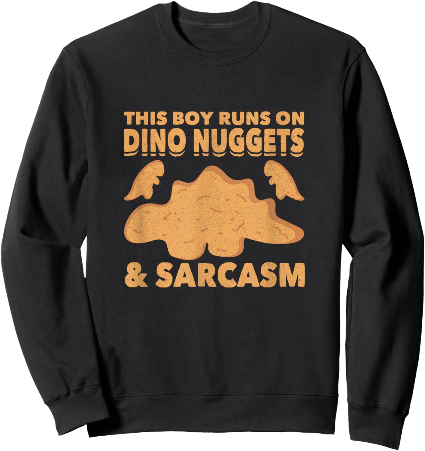Dino Nugget Pillow Chicken Nugget Costume Dinosaur Nugget Sweatshirt - Sweatshirt | Black