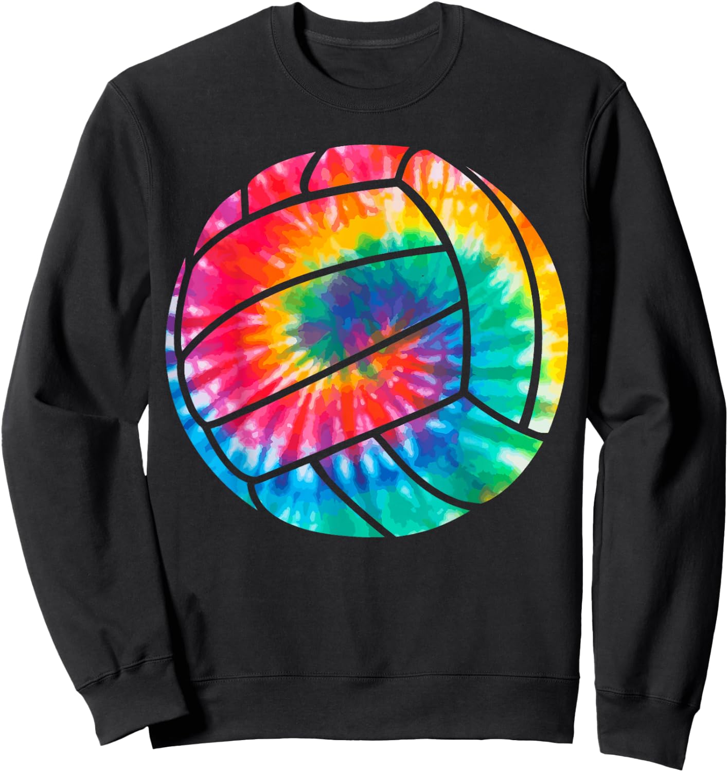 Volleyball Tie Dye Beach Volleyball Player Gift Sweatshirt - Sweatshirt | Black