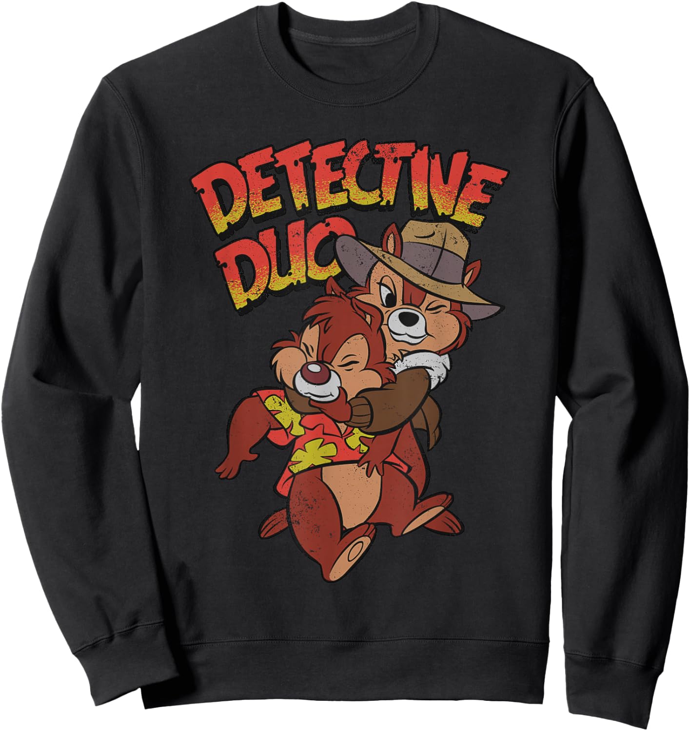 Disney Retro Chip n' Dale Rescue Rangers Detective Duo Sweatshirt - Sweatshirt | Black