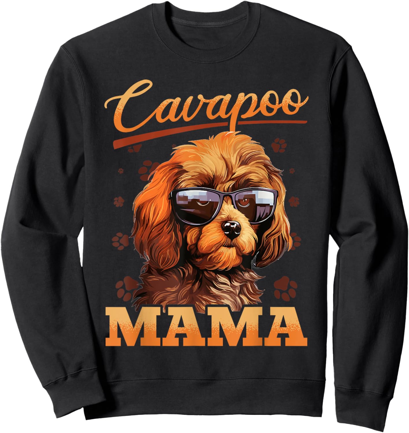 Cavapoo Dog Breed Pet Cavapoo Mama Sweatshirt - Sweatshirt | Black