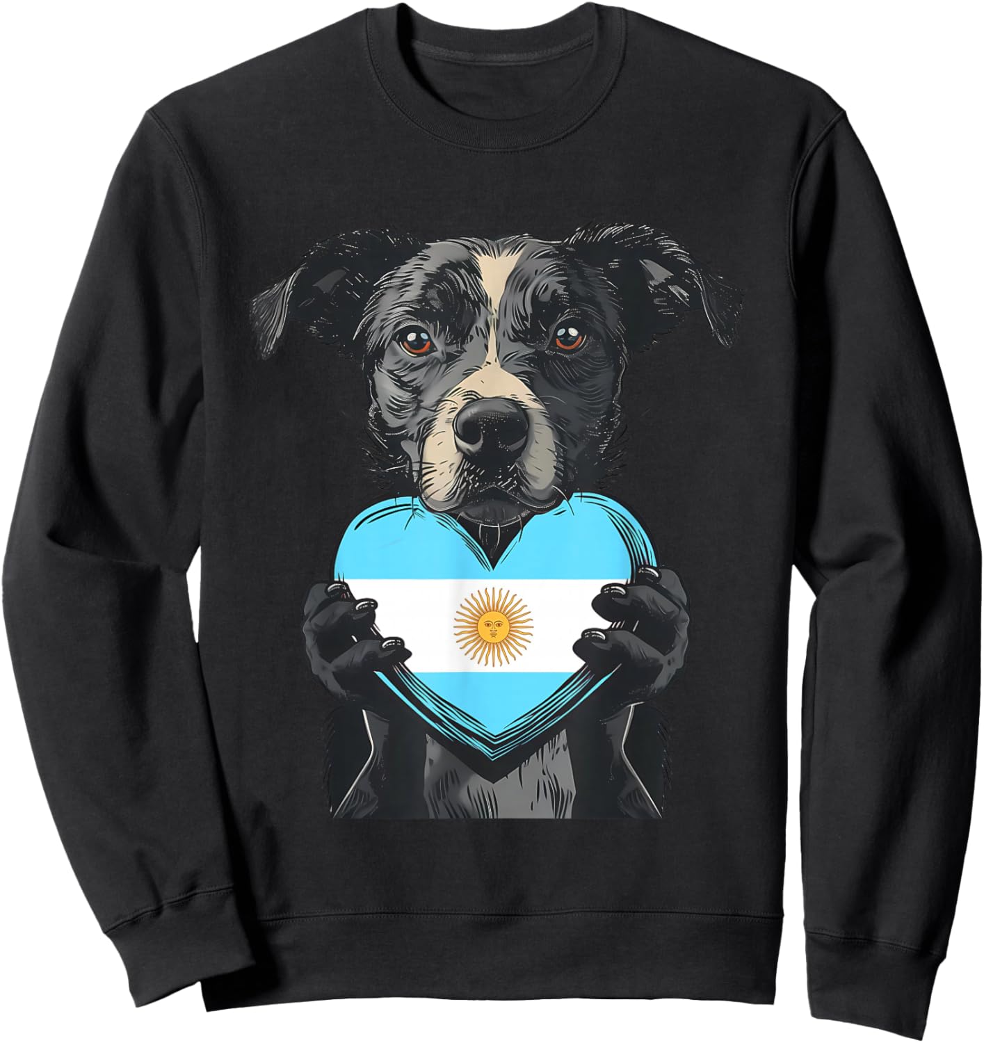 Argentina Heart Dog Argentinian Roots Argentinian Pride Sweatshirt - Sweatshirt | Black