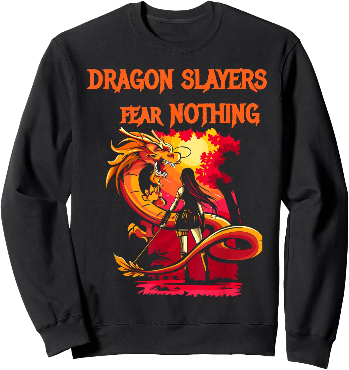 Dragon Slayers Fear Nothing Sweatshirt - Sweatshirt | Black