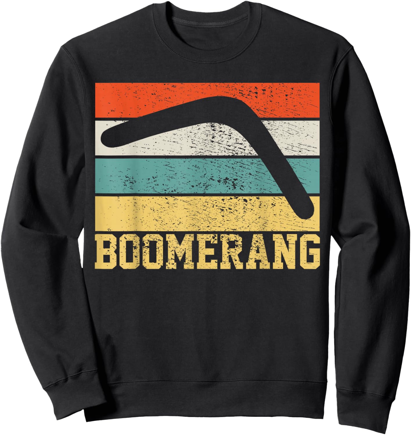 Boomerang Vintage Retro Sweatshirt - Sweatshirt | Black