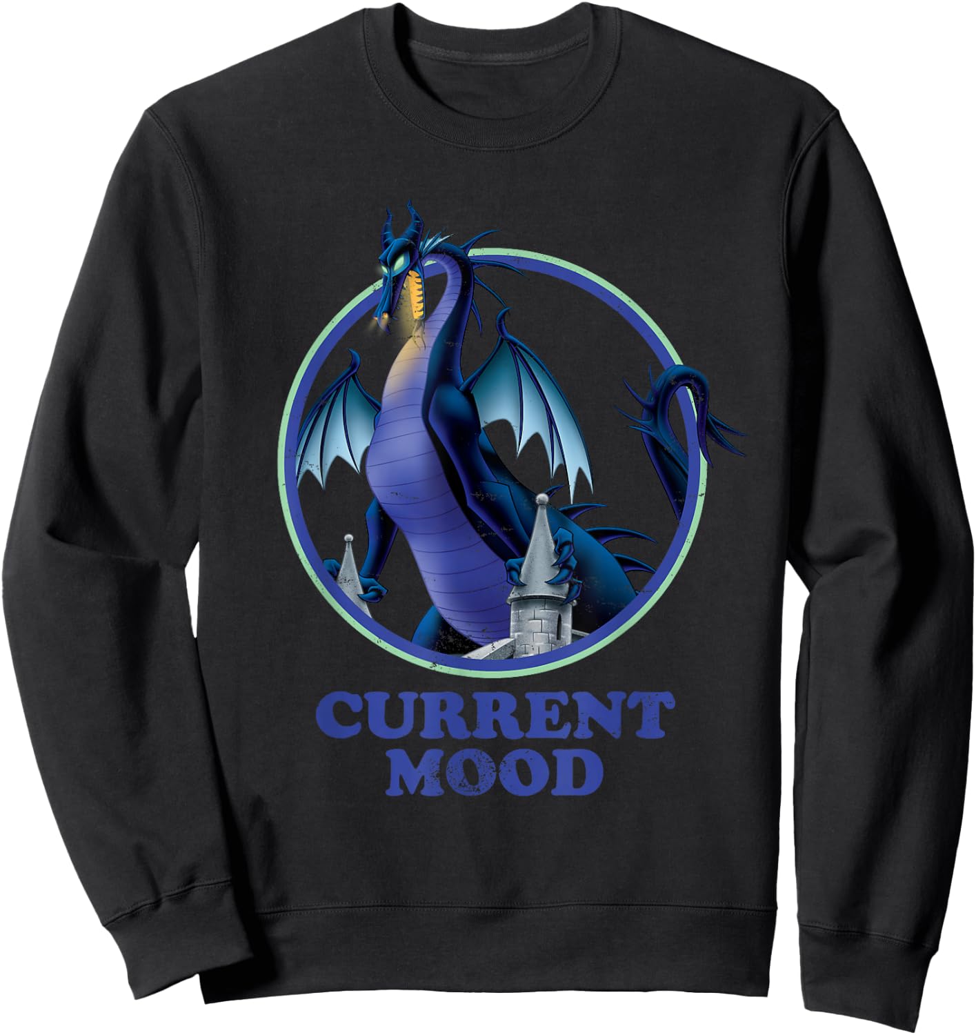 Disney Sleeping Beauty Maleficent Dragon Current Mood Sweatshirt - Sweatshirt | Black