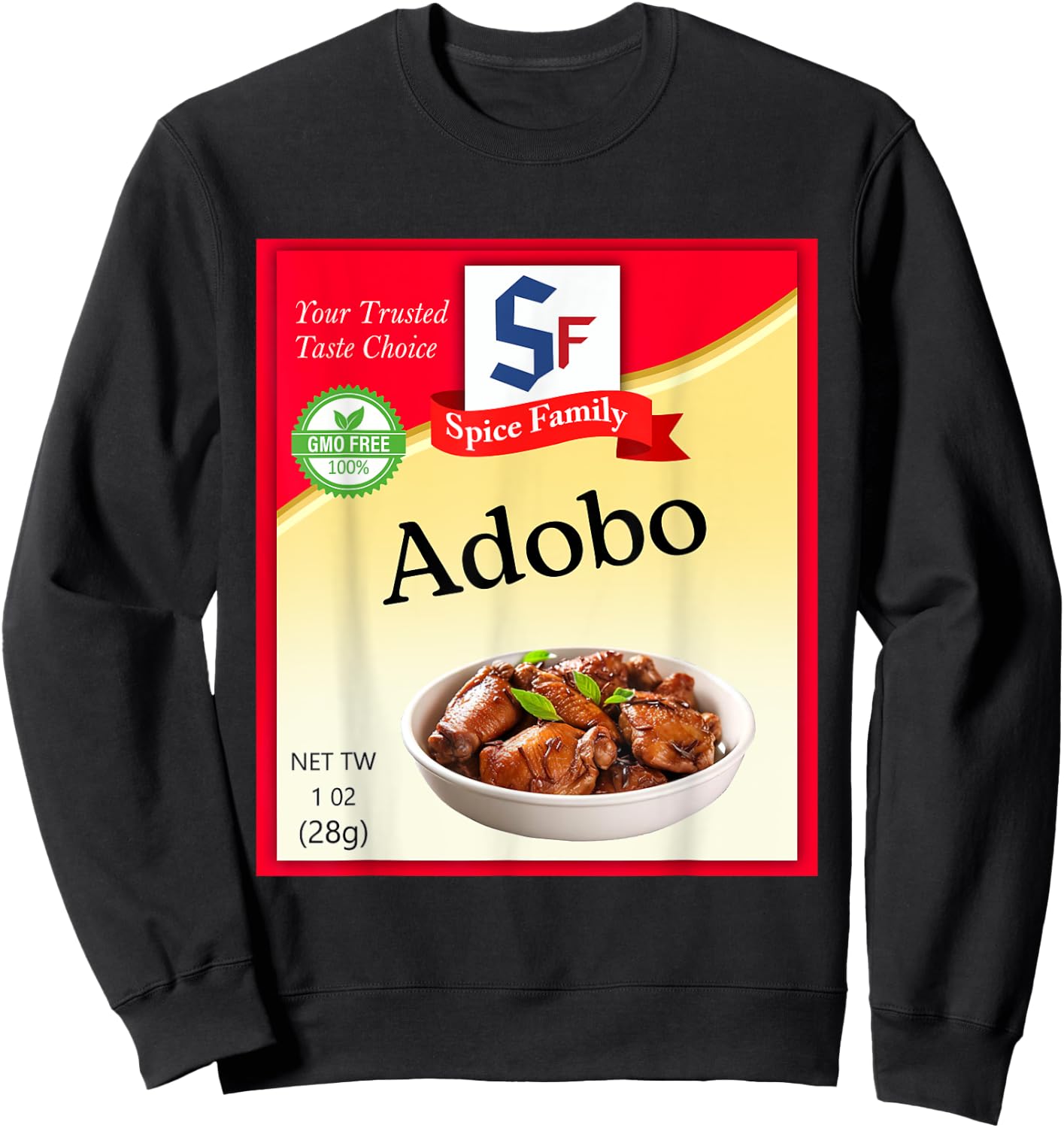 Adobo Seasoning Condiment Costume Holiday Spice Costumes Sweatshirt - Sweatshirt | Black