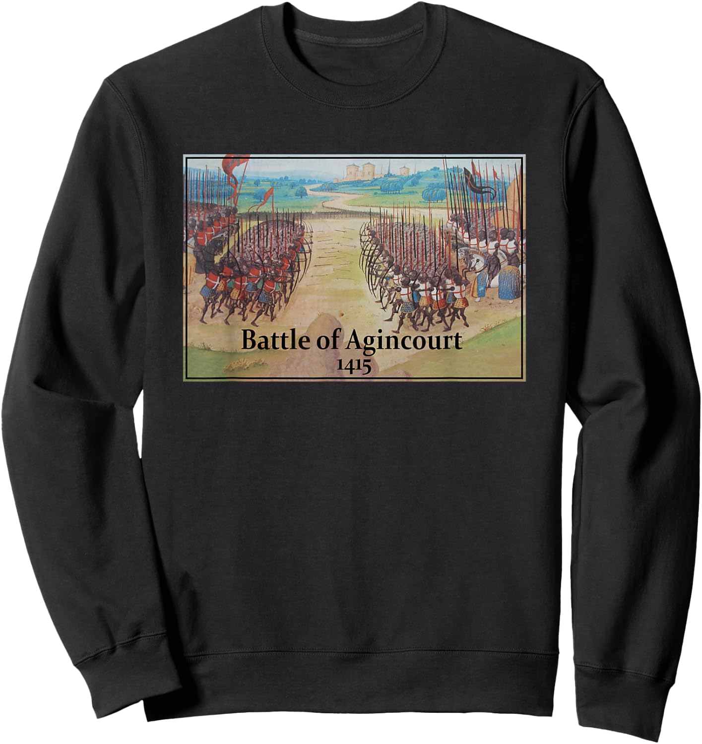 Battle of Agincourt Painting Sweatshirt - Sweatshirt | Black