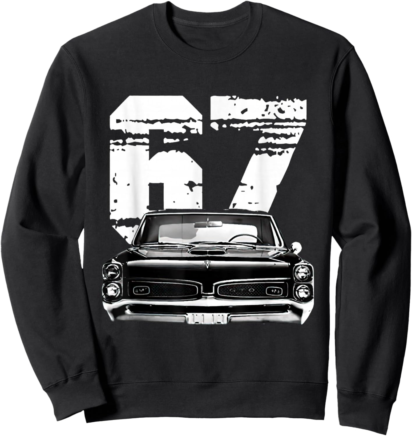 1967 67 GTO Classic Car Old School Muscle Car Sweatshirt - Sweatshirt | Black
