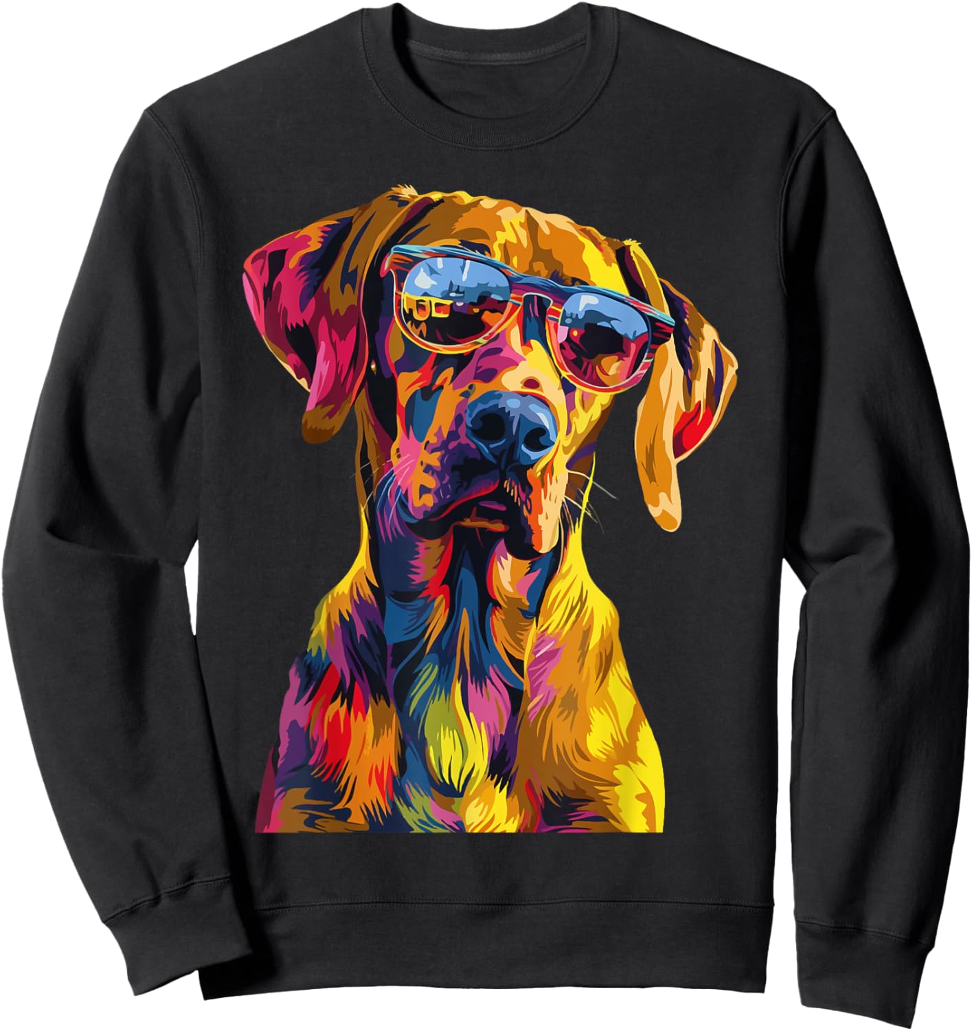 Rhodesian Ridgeback Lovers Pop Art Funny Rhodesian Ridgeback Sweatshirt - Sweatshirt | Black