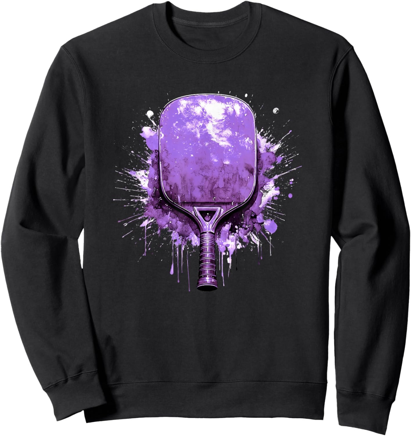 Purple Pickleball Paddle Pickleball Shirt Purple Pickleball Sweatshirt - Sweatshirt | Black
