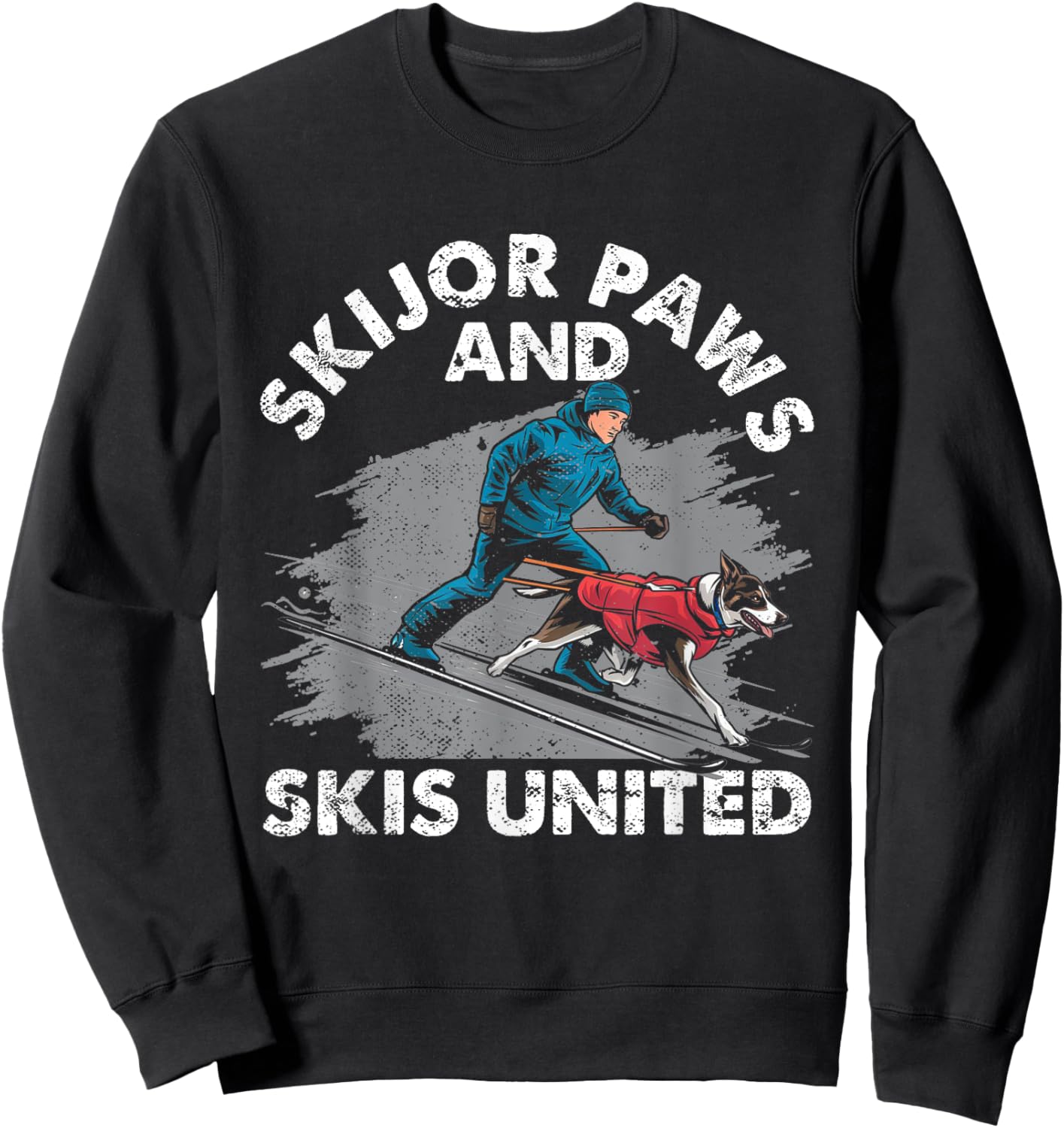 Skijor Paws And Skis United Sweatshirt - Sweatshirt | Black