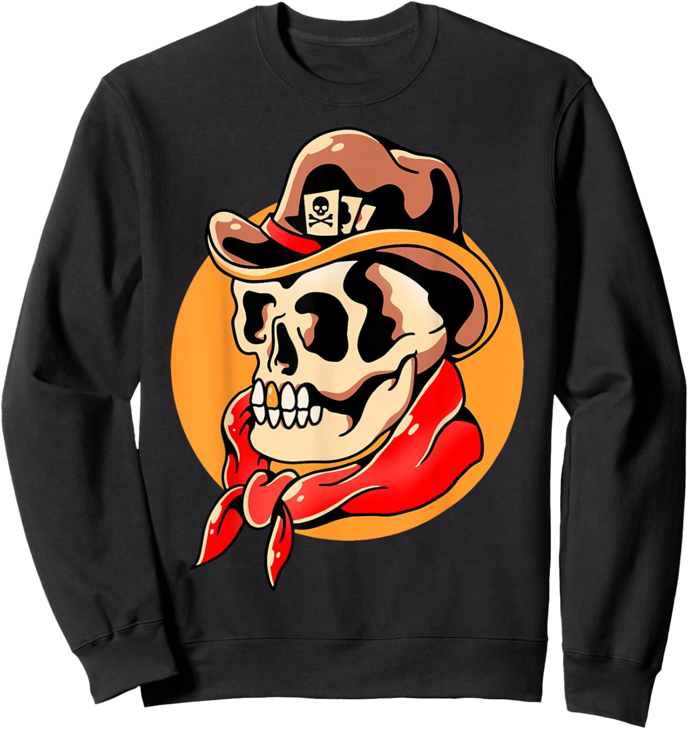 Cowboy Skull Tattoo Sweatshirt - Sweatshirt | Black