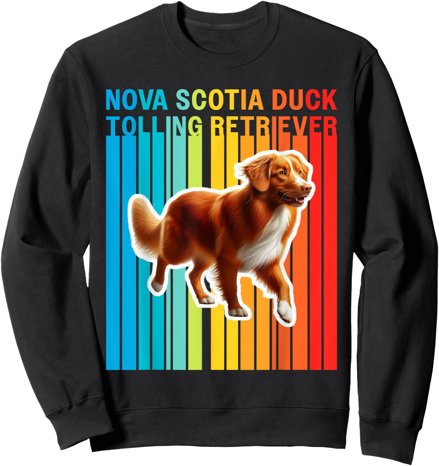Colorful Nova Scotia Duck Tolling Retriever Sweatshirt - Sweatshirt | Black