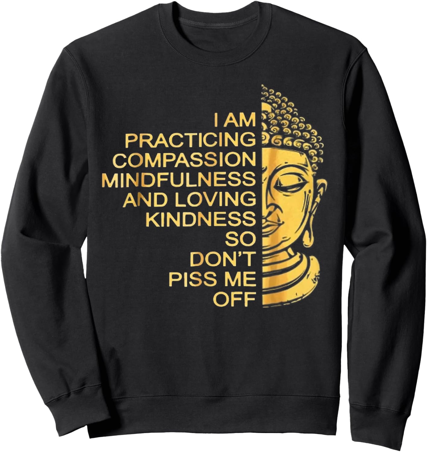 I Am Practicing Compassion Mindfulness And Loving Kindness Sweatshirt - Sweatshirt | Black
