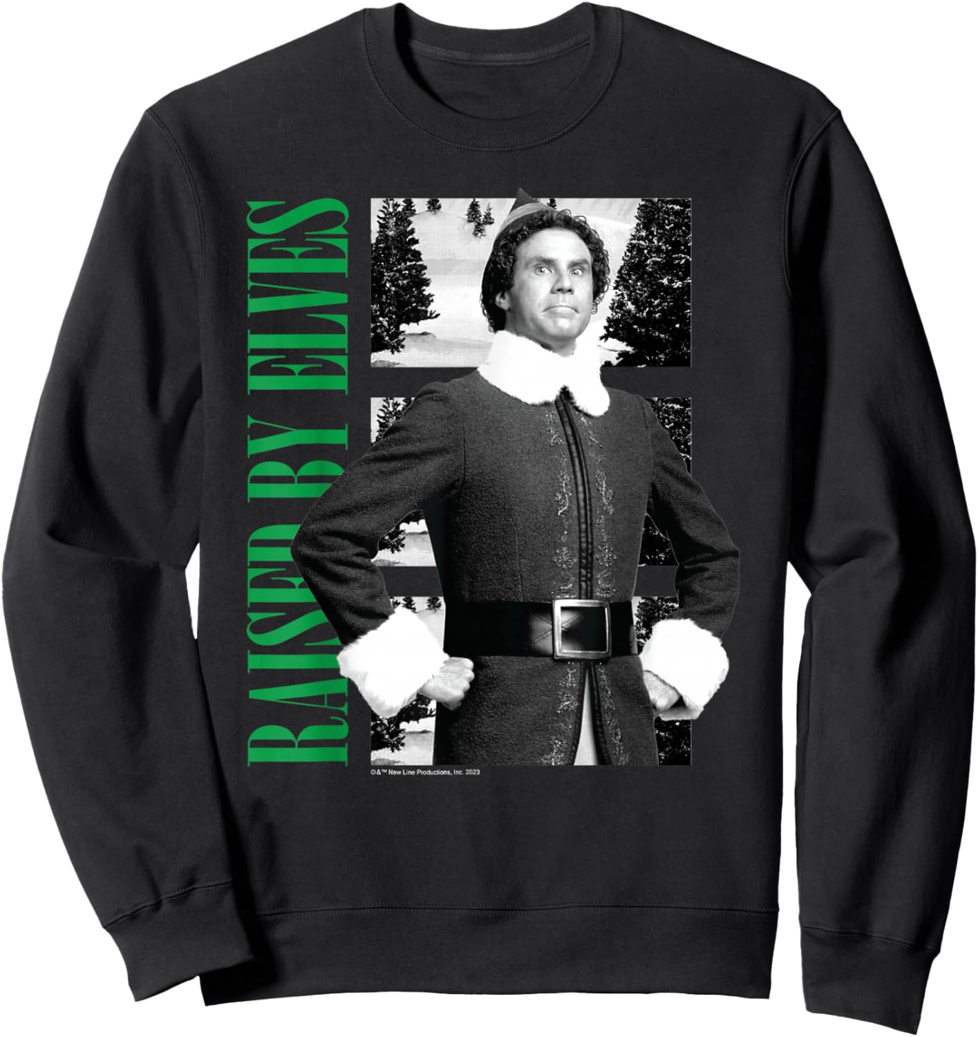 Elf - Raised By Elves Sweatshirt - Sweatshirt | Black