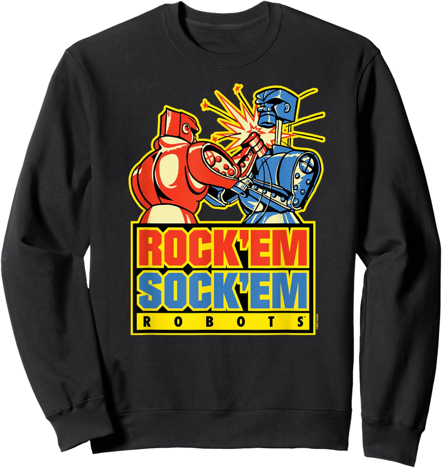 Rock'Em Sock'Em - Logo With Robots Sweatshirt - Sweatshirt | Black