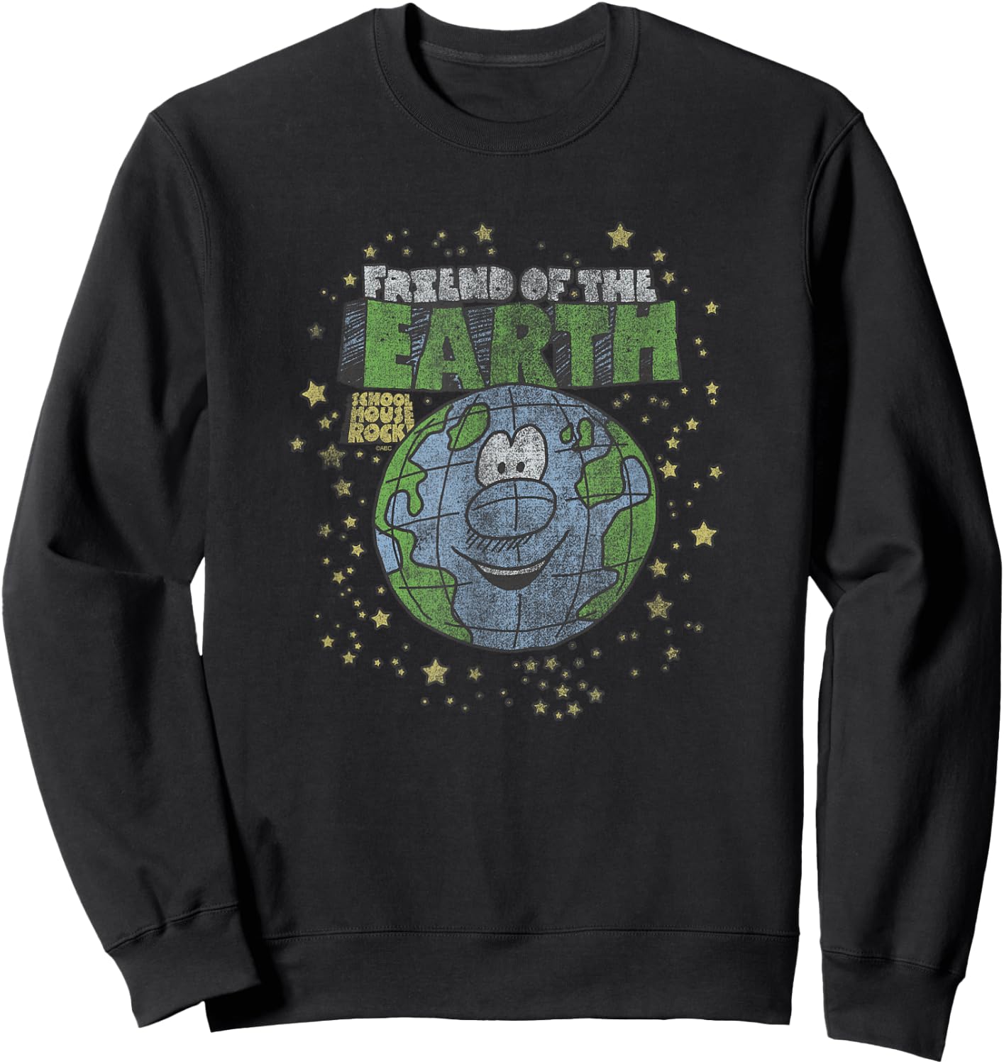 Ripple Junction x Schoolhouse Rock Friend of the Earth Sweatshirt - Sweatshirt | Black