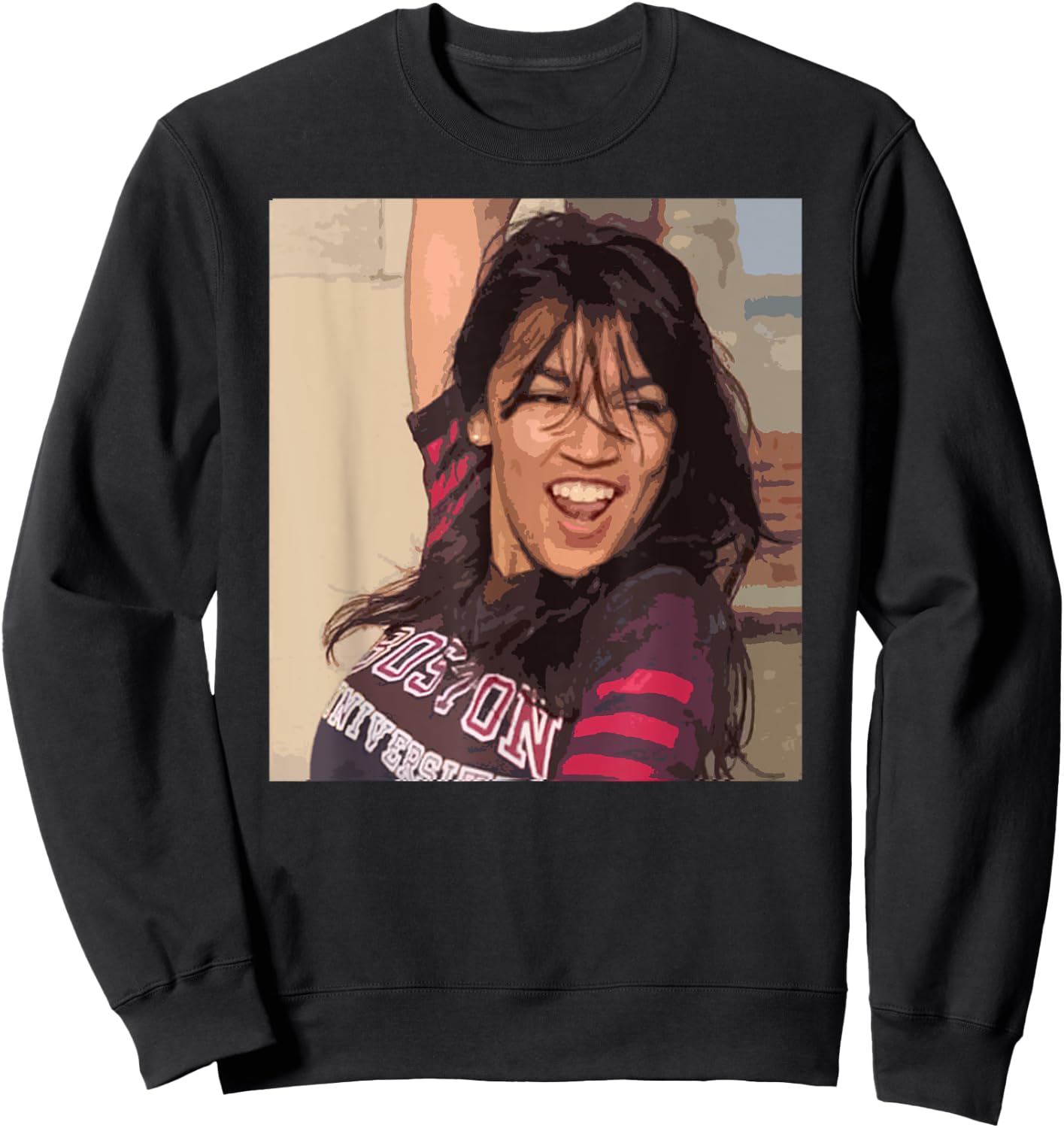Dancing Alexandria Ocasio-Cortez Fun College Meme Sweatshirt - Sweatshirt | Black