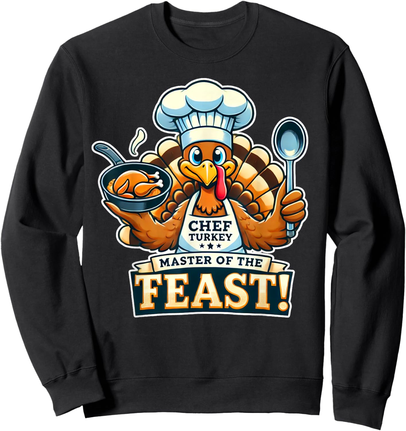 Mom Mother Chef Thanksgiving Sweatshirt - Sweatshirt | Black