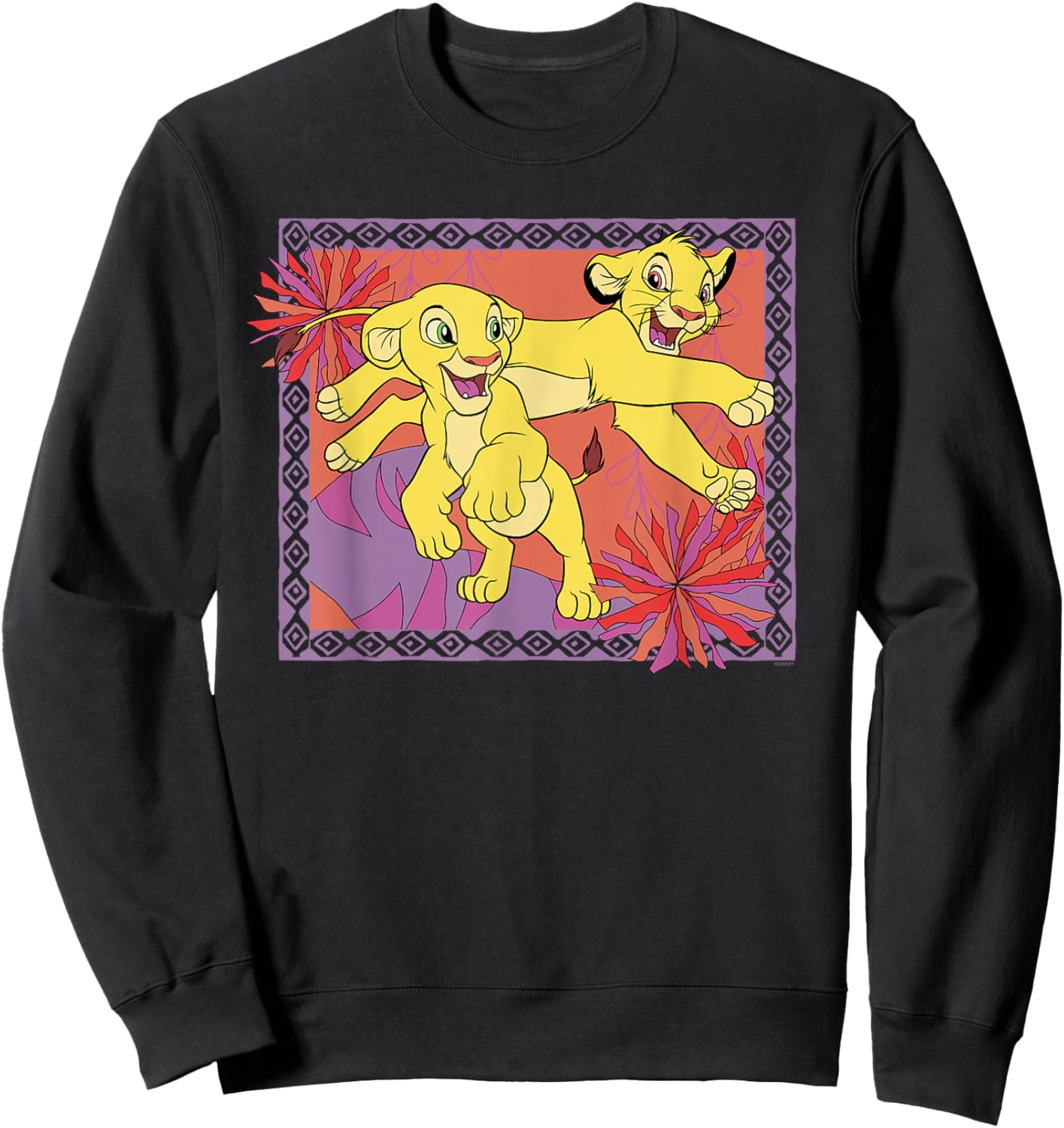 Disney The Lion King 30th Anniversary Simba & Nala Cubs Sweatshirt - Sweatshirt | Black